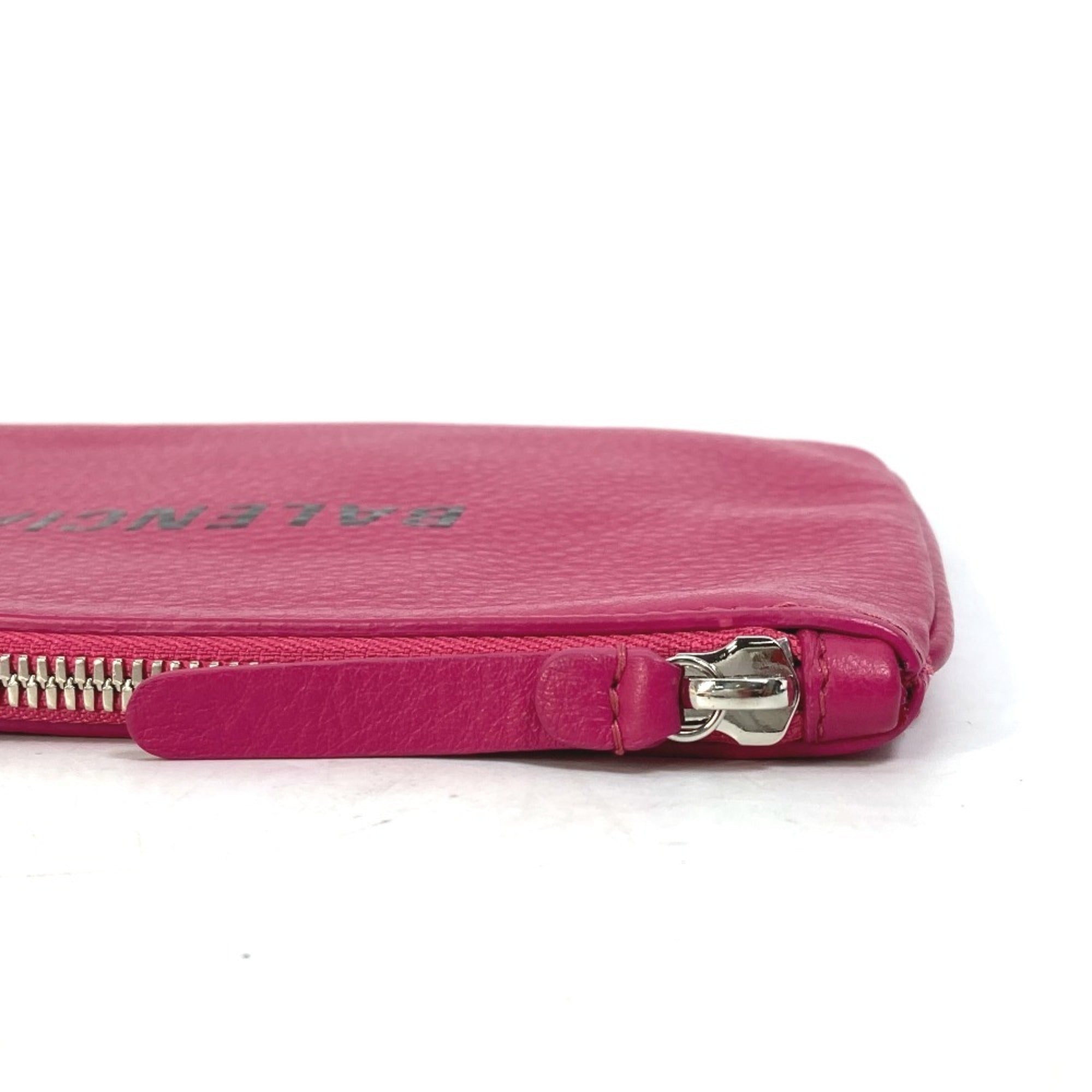 Balenciaga Black Pink Leather Clutch Bag Pouch (Pre-Owned)