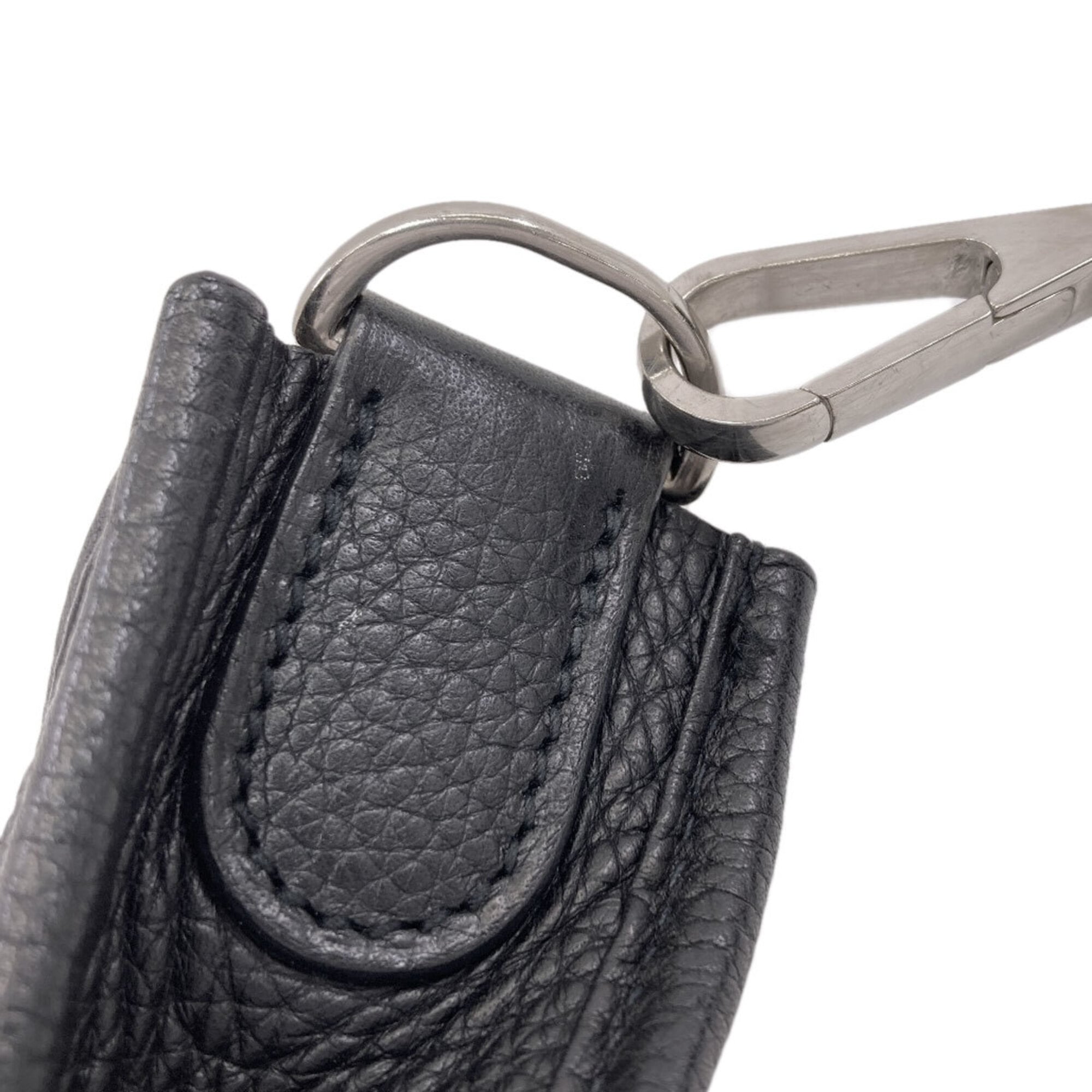Hermes Black Taurillon Clemence Leather Shoulder Bag (Pre-Owned)