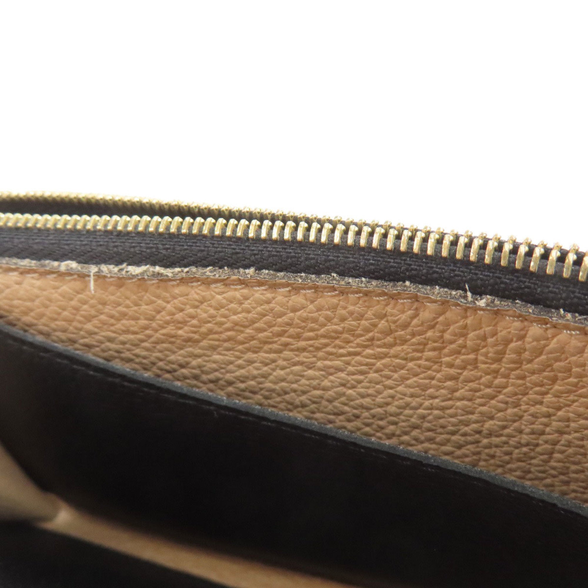 Louis Vuitton Beige Black Monogram Empreinte Long Wallet (Bi-Fold) (Pre-Owned)