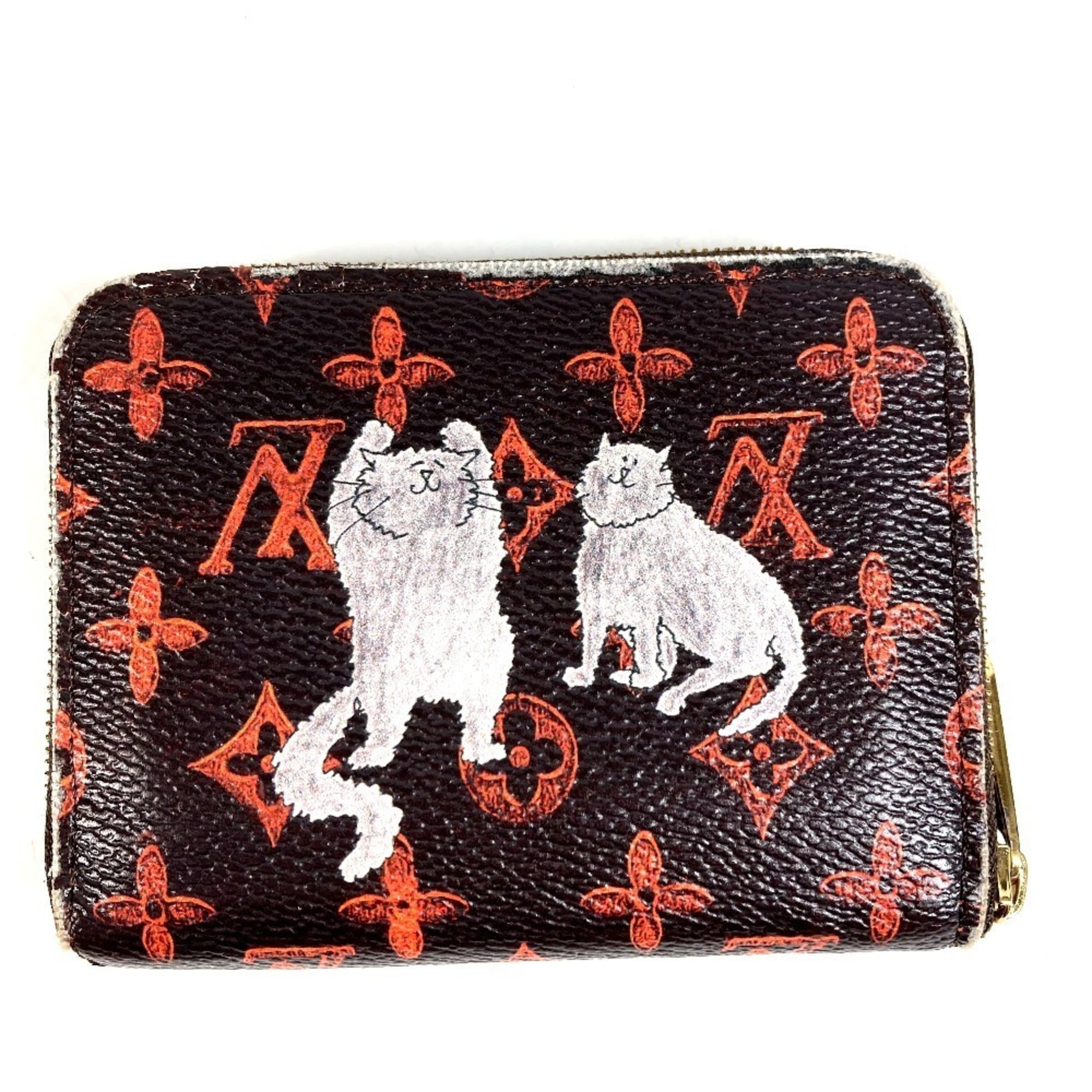 Louis Vuitton Brown Orange Monogram Coin Purse/Coin Case (Pre-Owned)