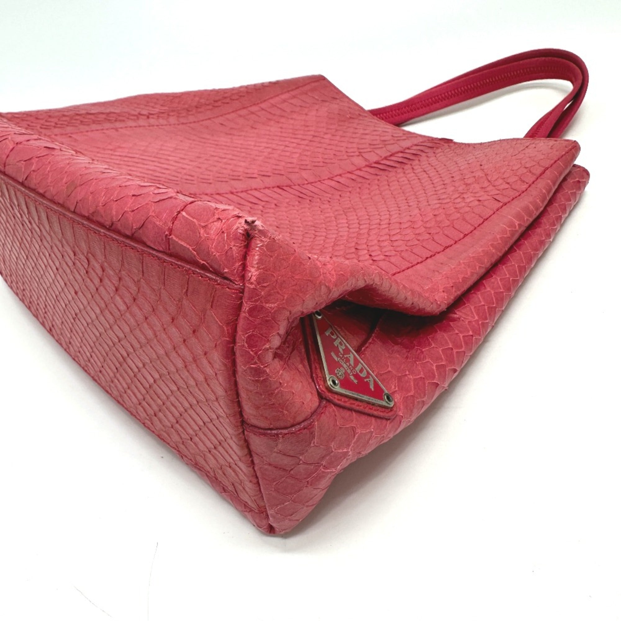 Prada Pink Leather Tote Bag (Pre-Owned)