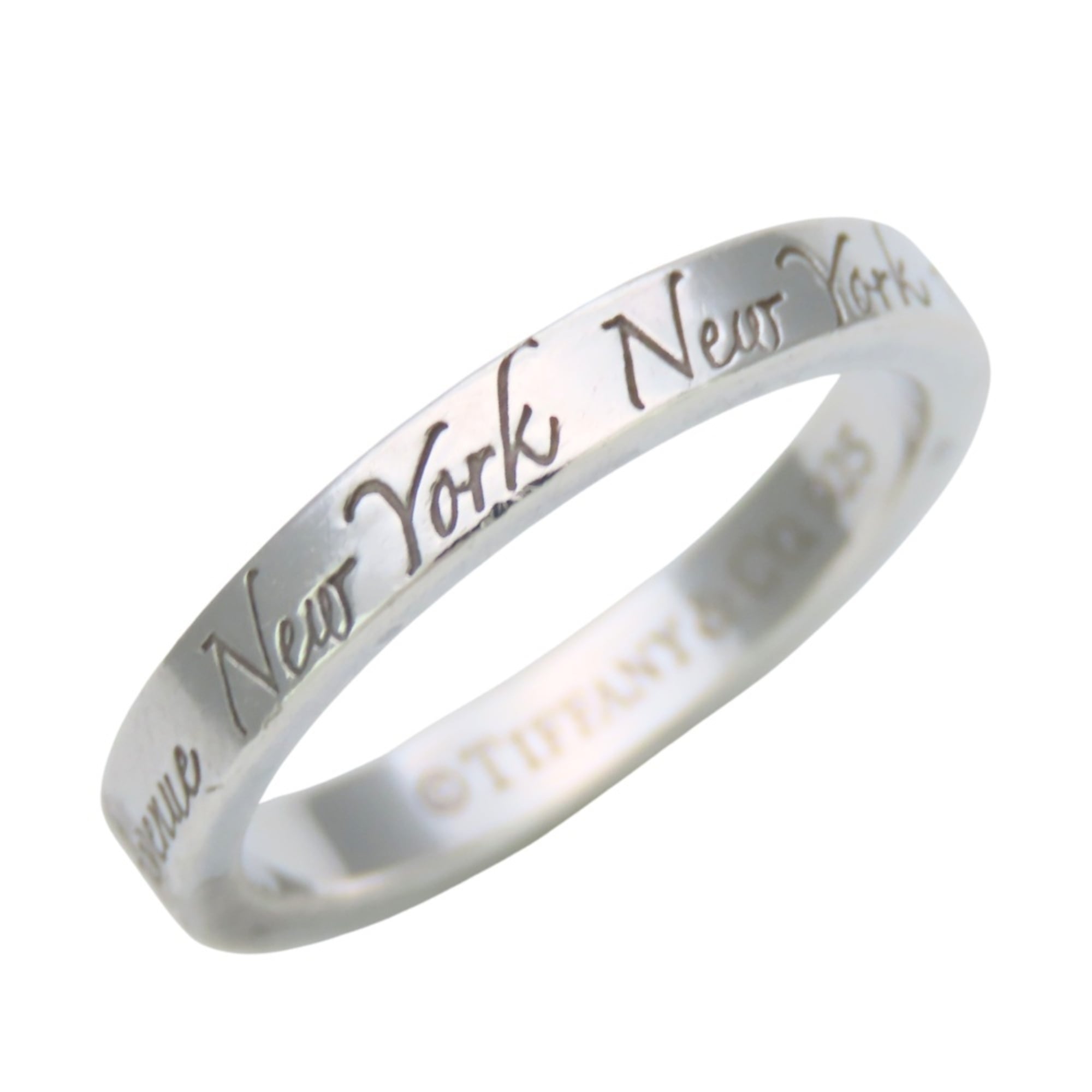 Tiffany Silver Silver 925 Band Ring (Pre-Owned)