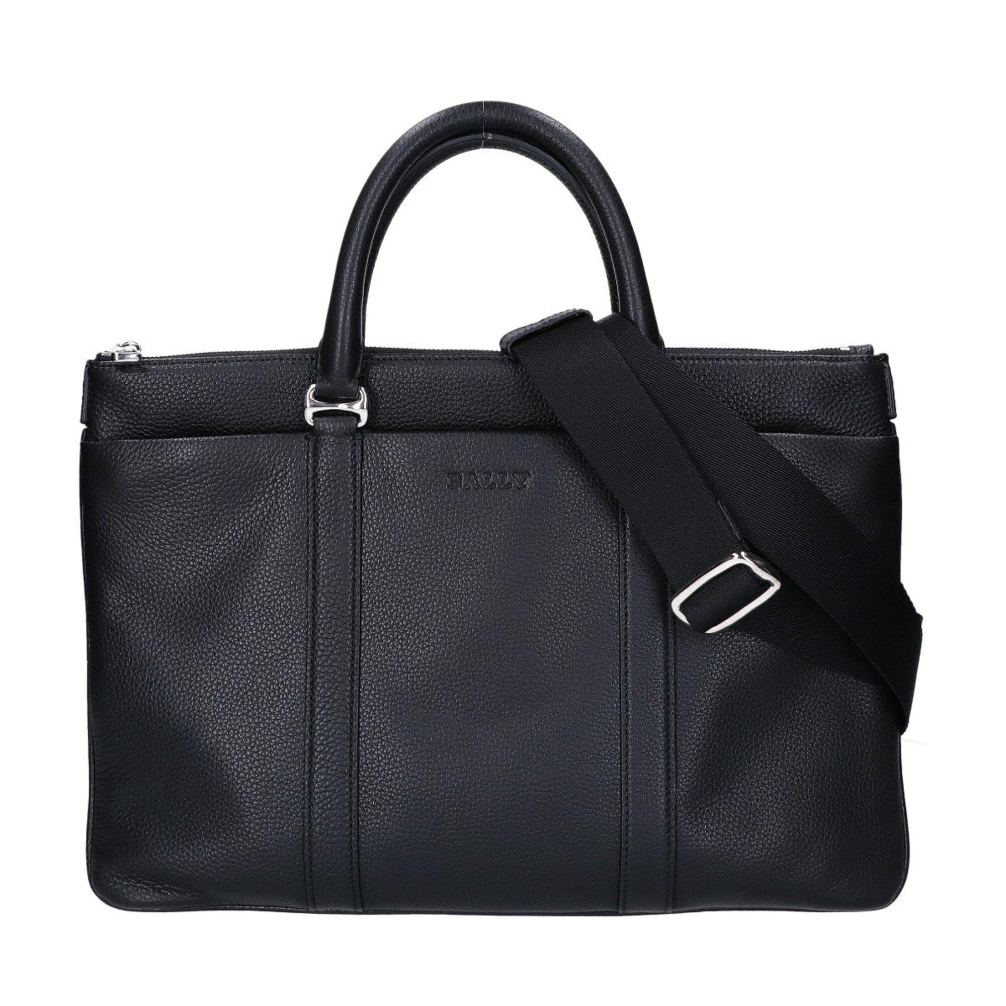 Bally Black Leather Briefcase (Pre-Owned)
