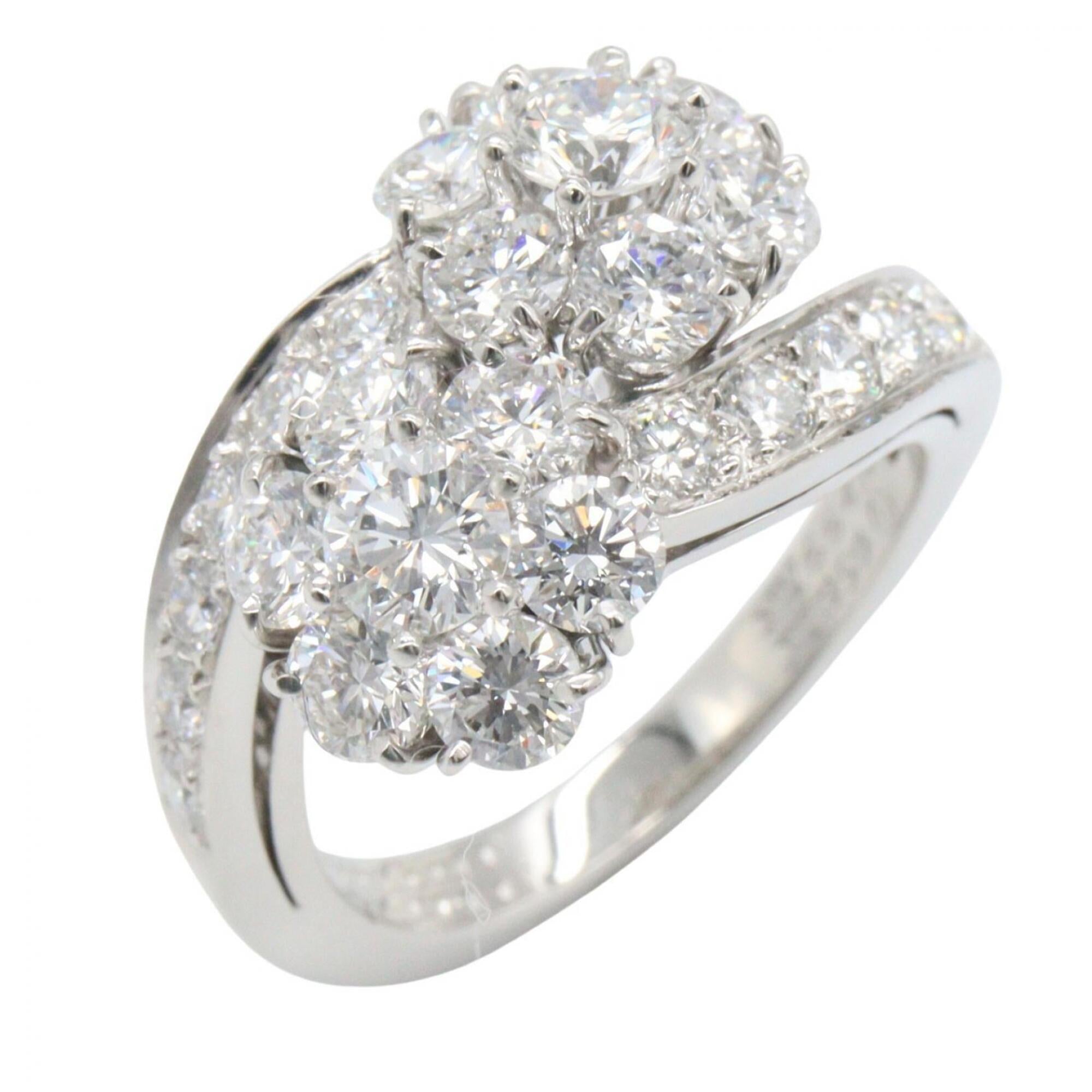 Van Cleef & Arpels Silver Clear Platinum 950 Band Ring (Pre-Owned)