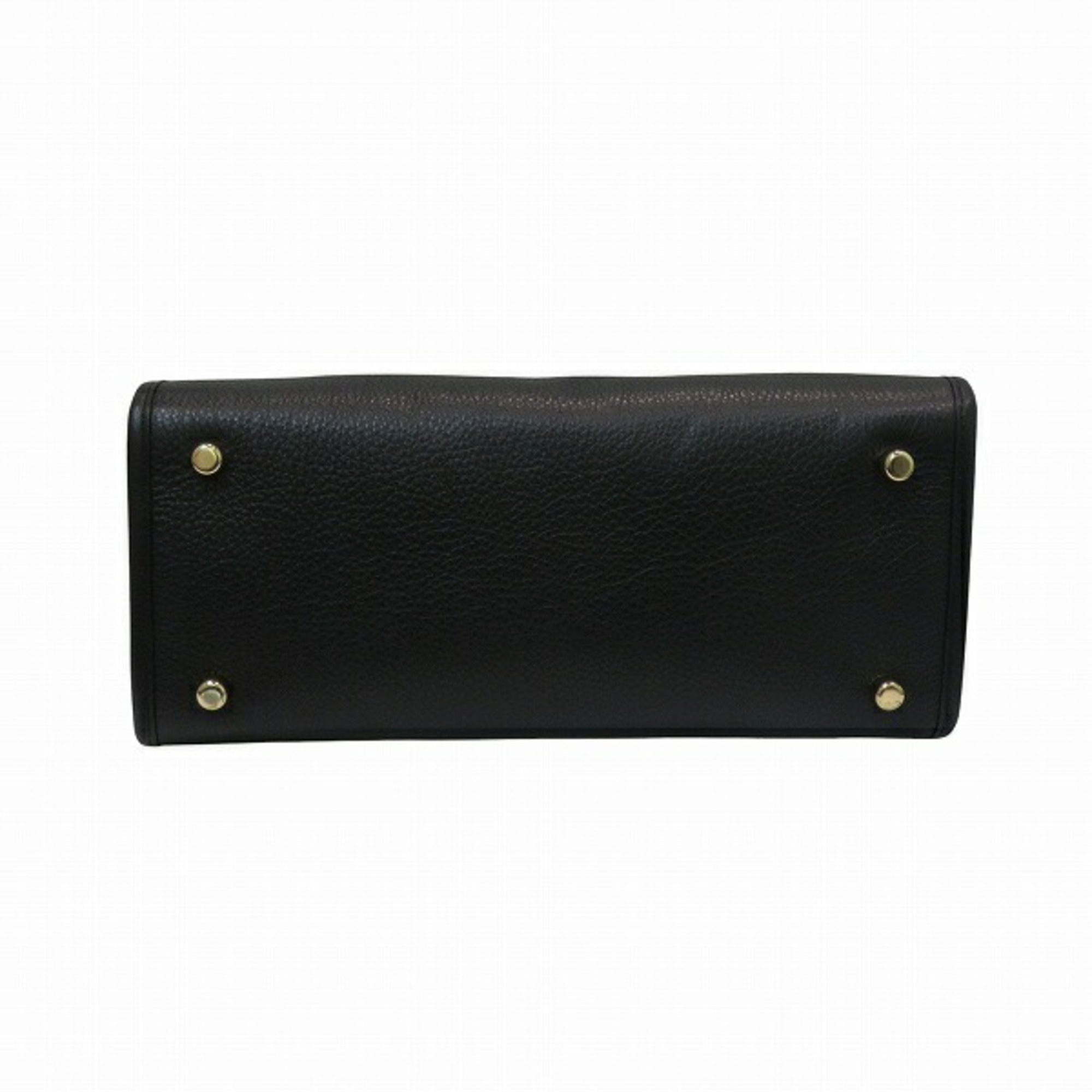 Coach Black Leather Handbag Shoulder Bag (Pre-Owned)