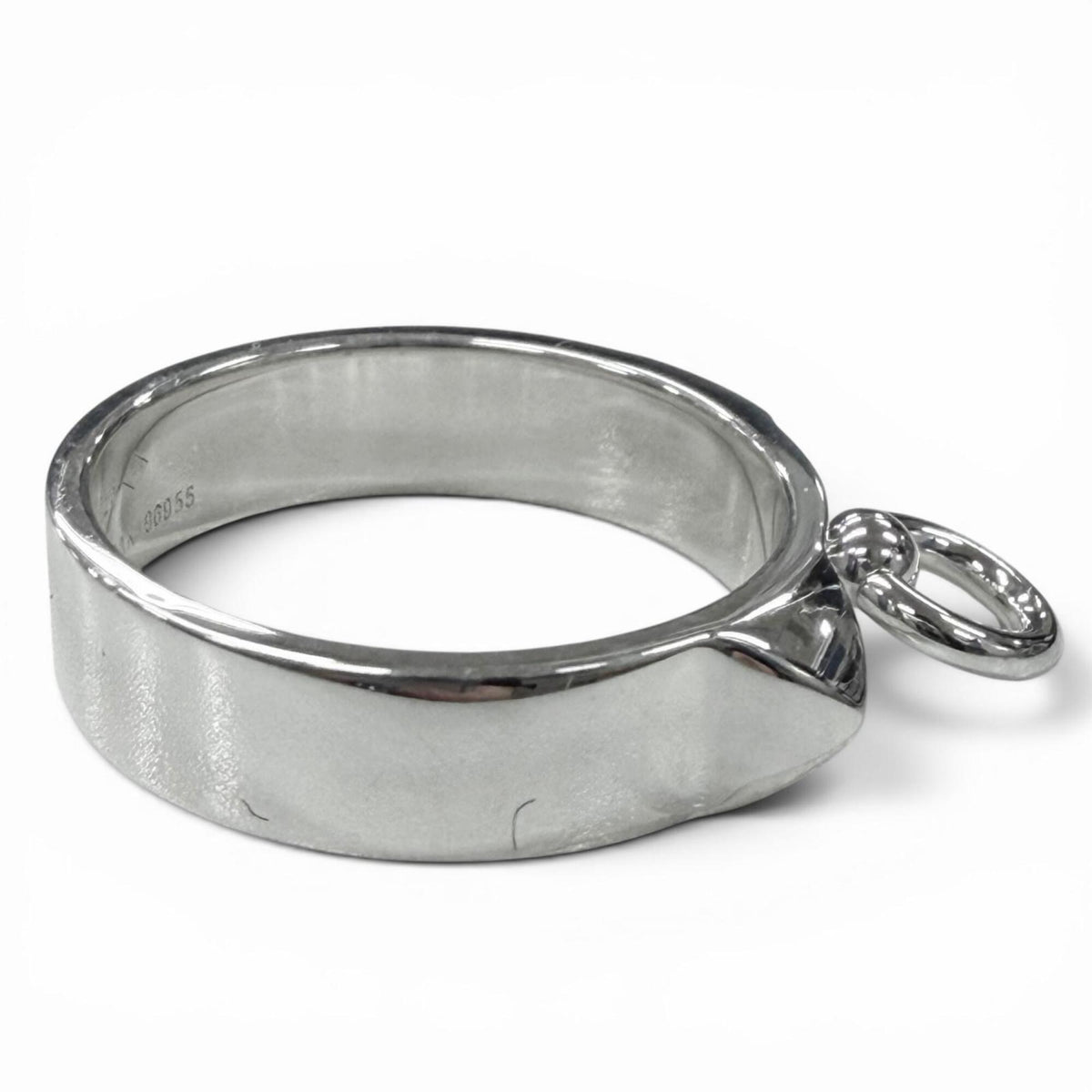 Hermes Silver Silver 925 Band Ring (Pre-Owned)