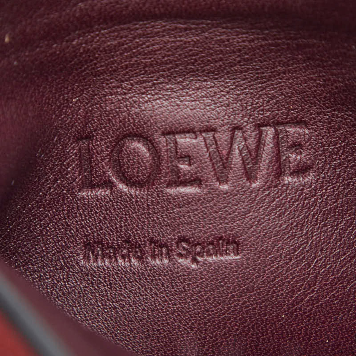 Loewe Brown Red Color Leather Shoulder Bag (Pre-Owned)