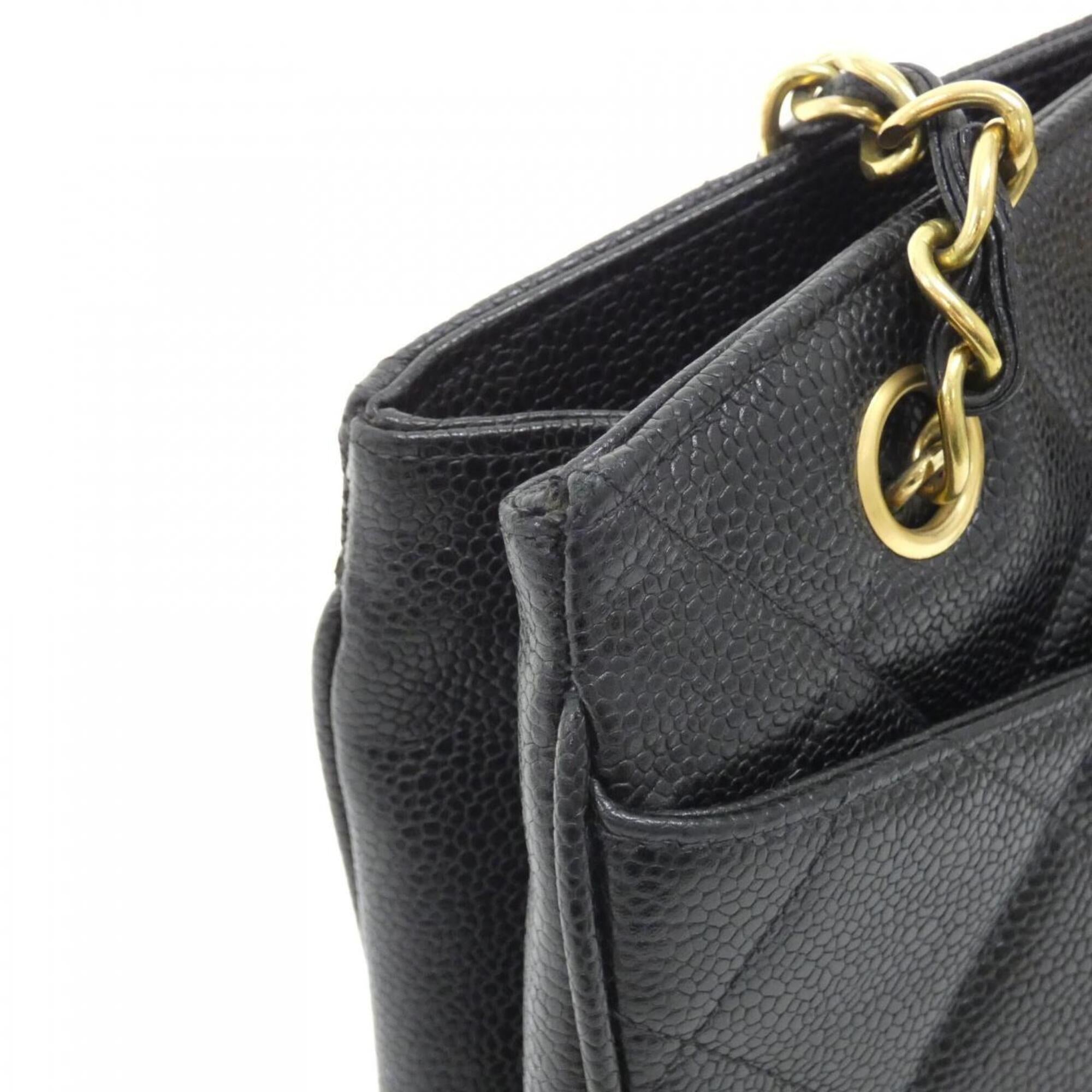 Chanel Black Grained Calfskin Shoulder Bag (Pre-Owned)