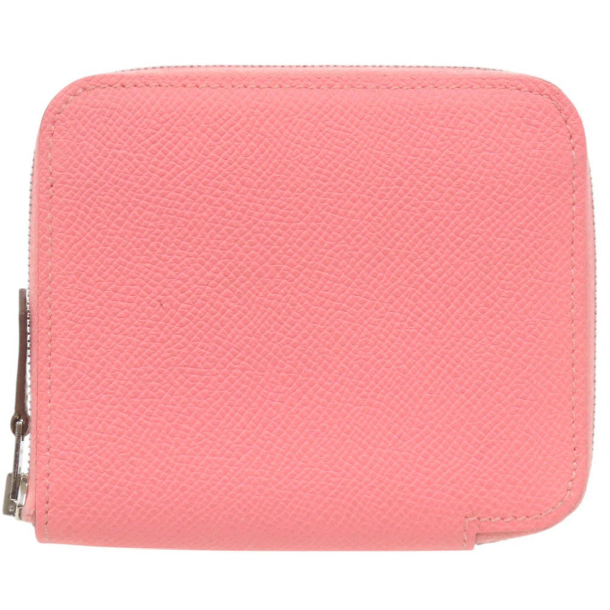 Hermes Rose Confetti Epsom Leather Silk Coin Purse/Coin Case (Pre-Owned)