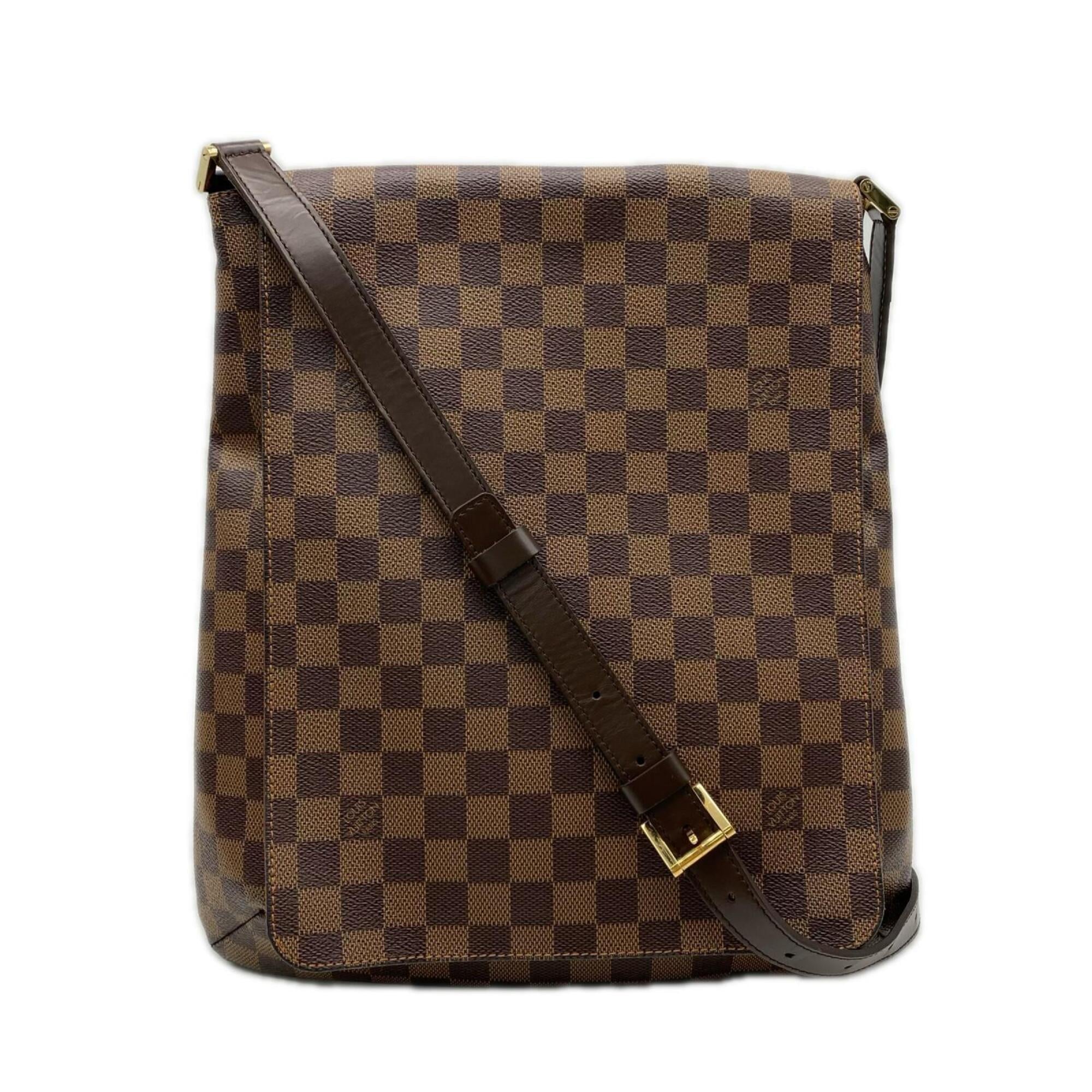 Louis Vuitton Damier Beige Brown Coated Canvas Leather Handbag (Pre-Owned)
