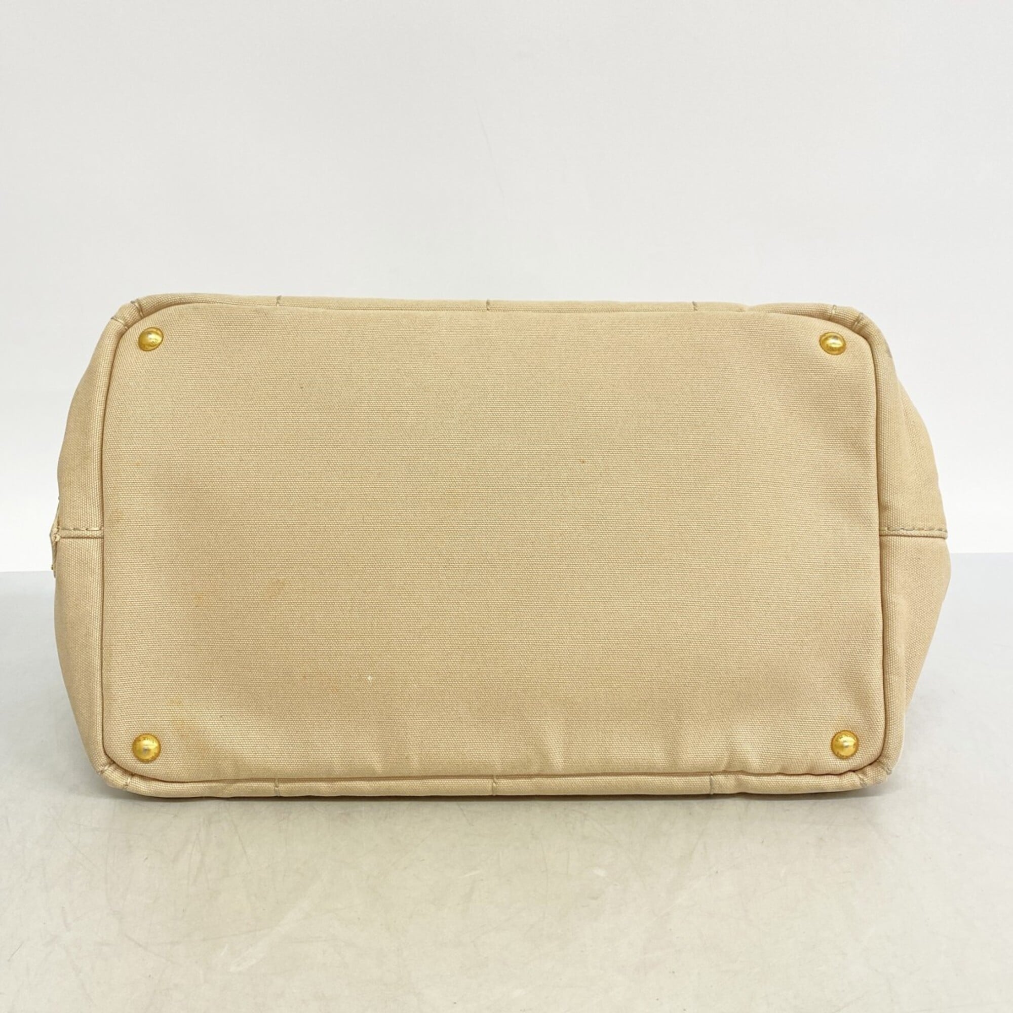 Prada Beige Canvas Tote Bag (Pre-Owned)