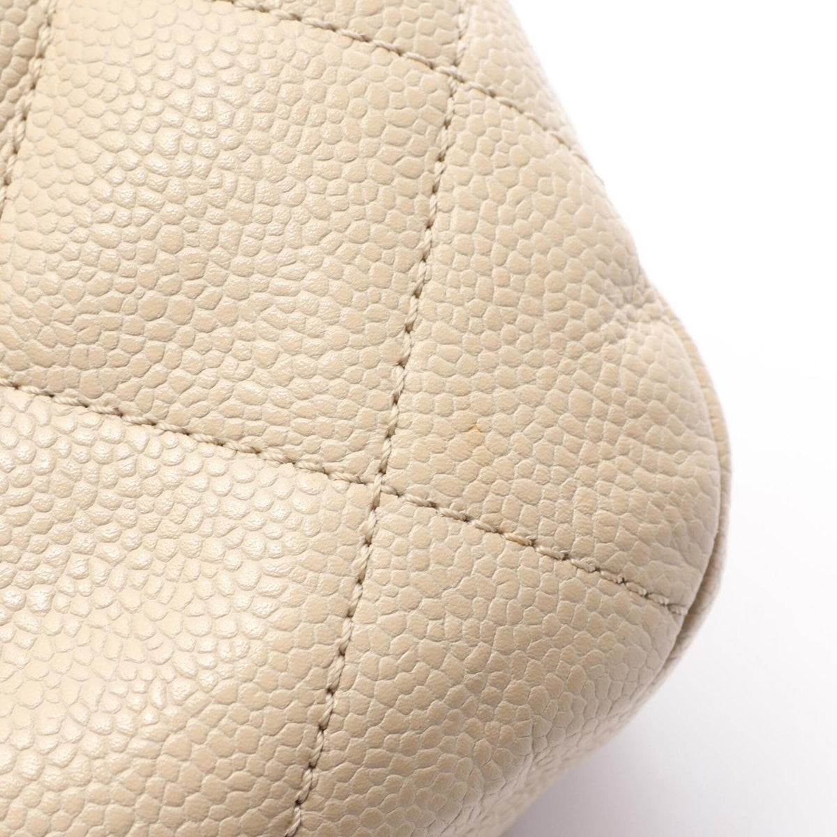 Chanel Ivory Grained Calfskin Handbag Tote Bag (Pre-Owned)