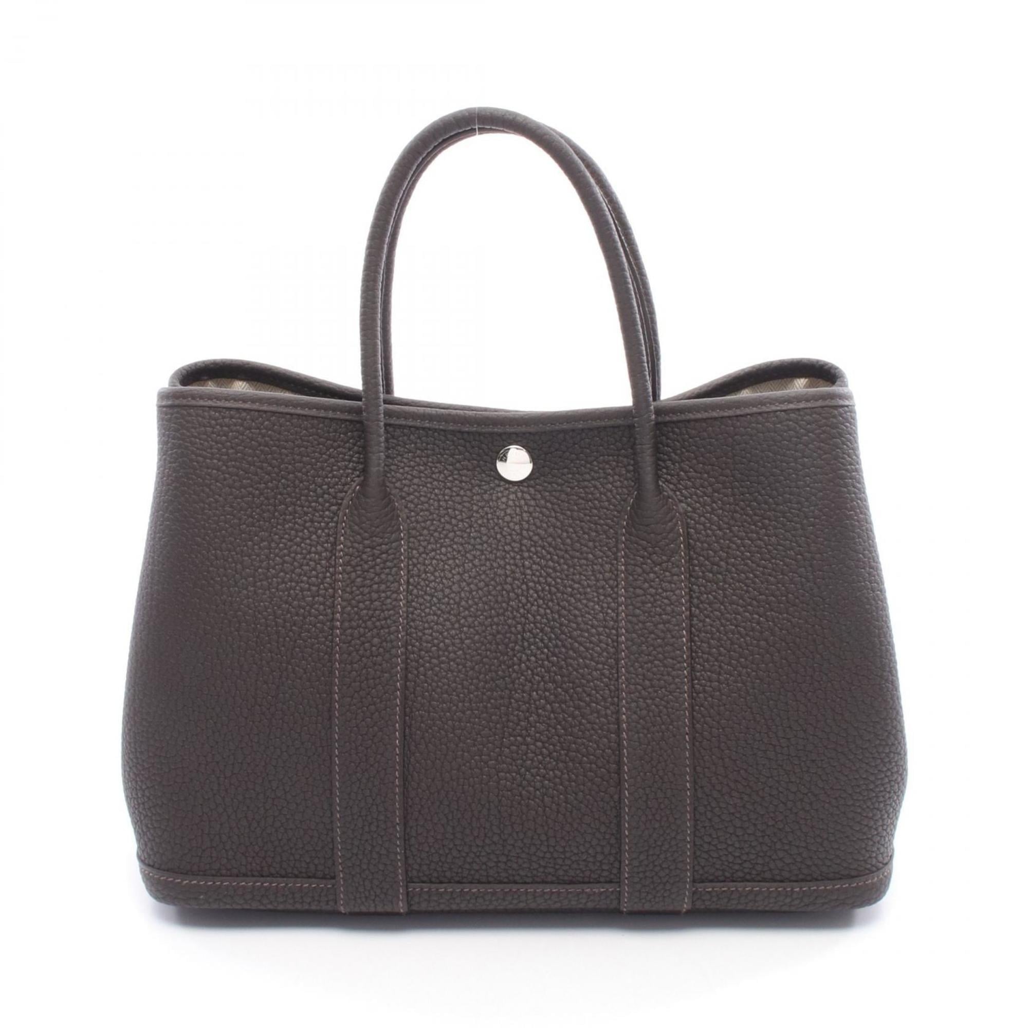Hermes Brown Negonda Leather Handbag Tote Bag (Pre-Owned)