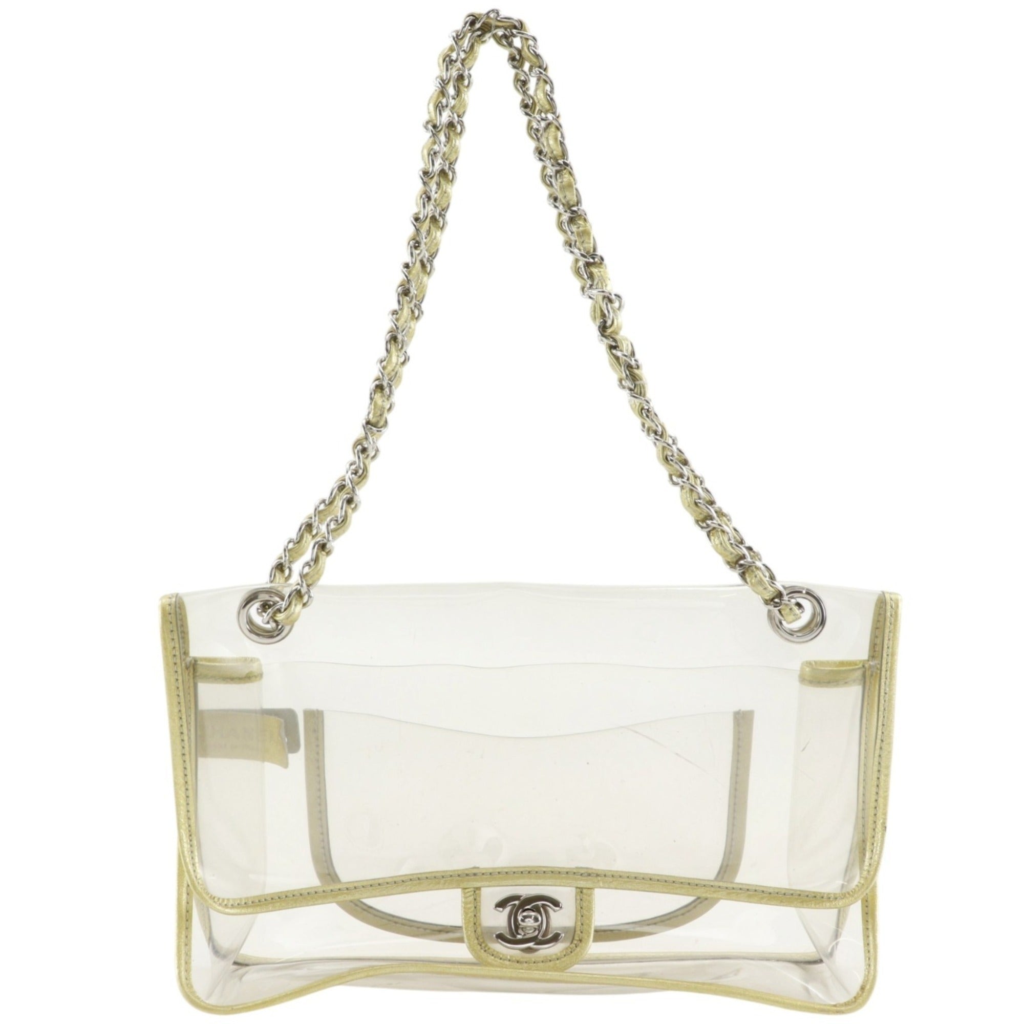 Chanel Clear Gold Vinyl Shoulder Bag (Pre-Owned)