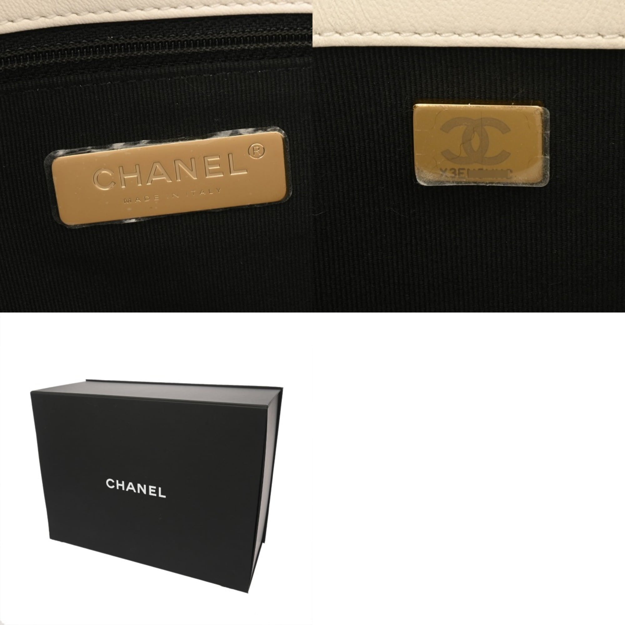 Chanel White Leather Tote Bag (Pre-Owned)