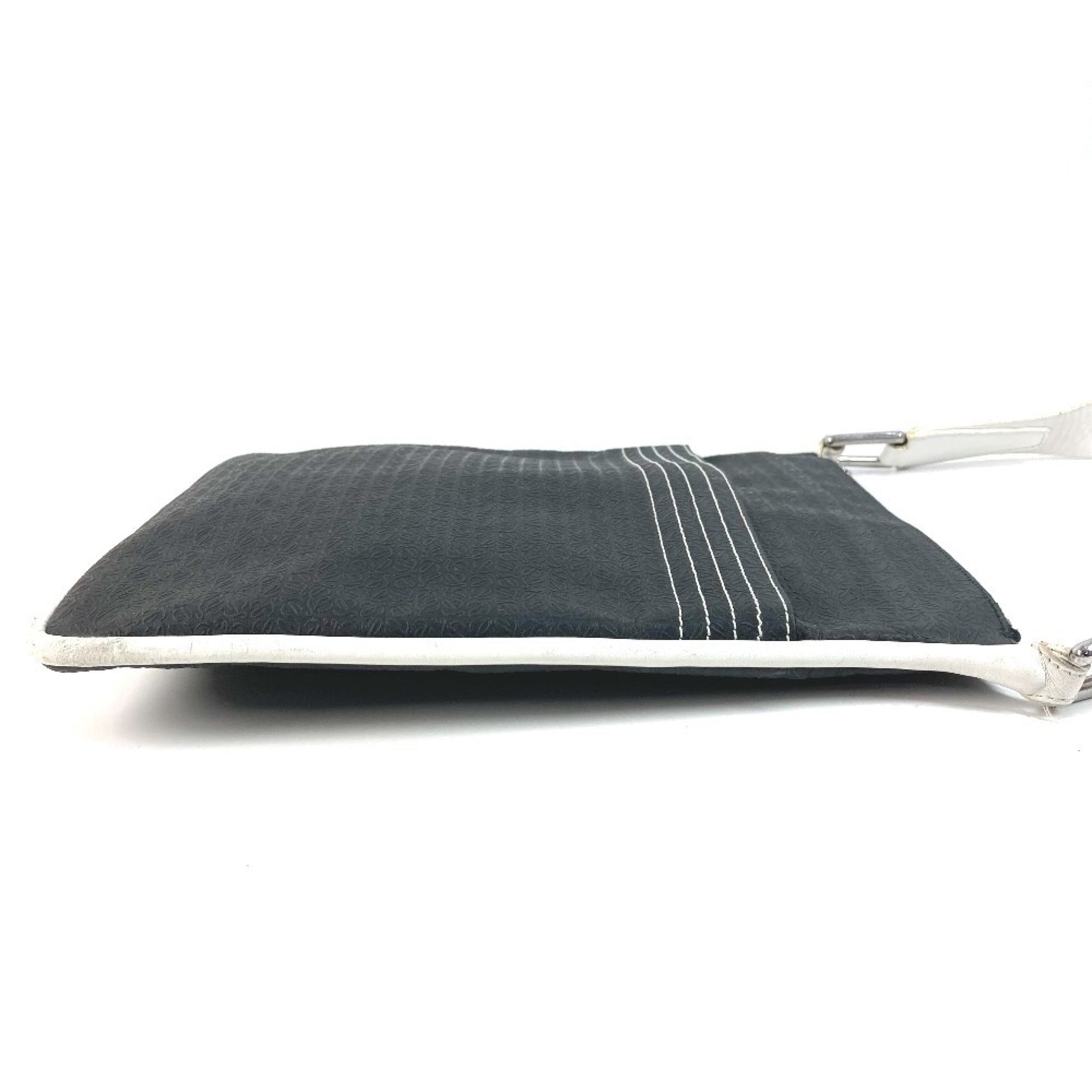 Loewe Black White Leather Pvc Pochette Shoulder Bag (Pre-Owned)