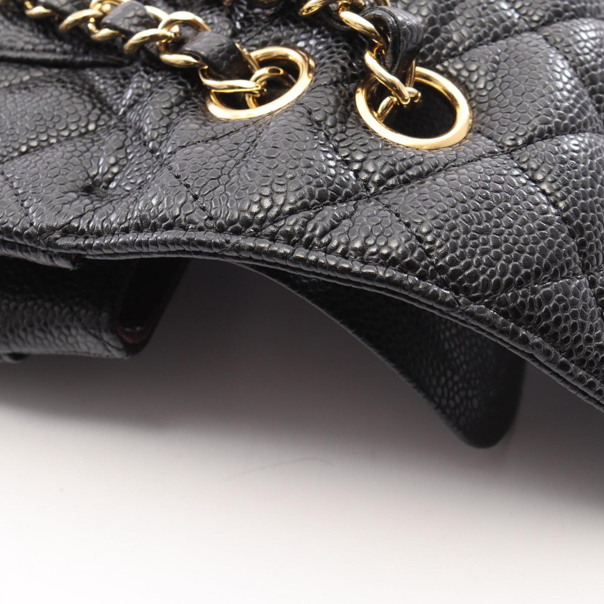 Chanel Black Grained Calfskin Handbag Shoulder Bag (Pre-Owned)