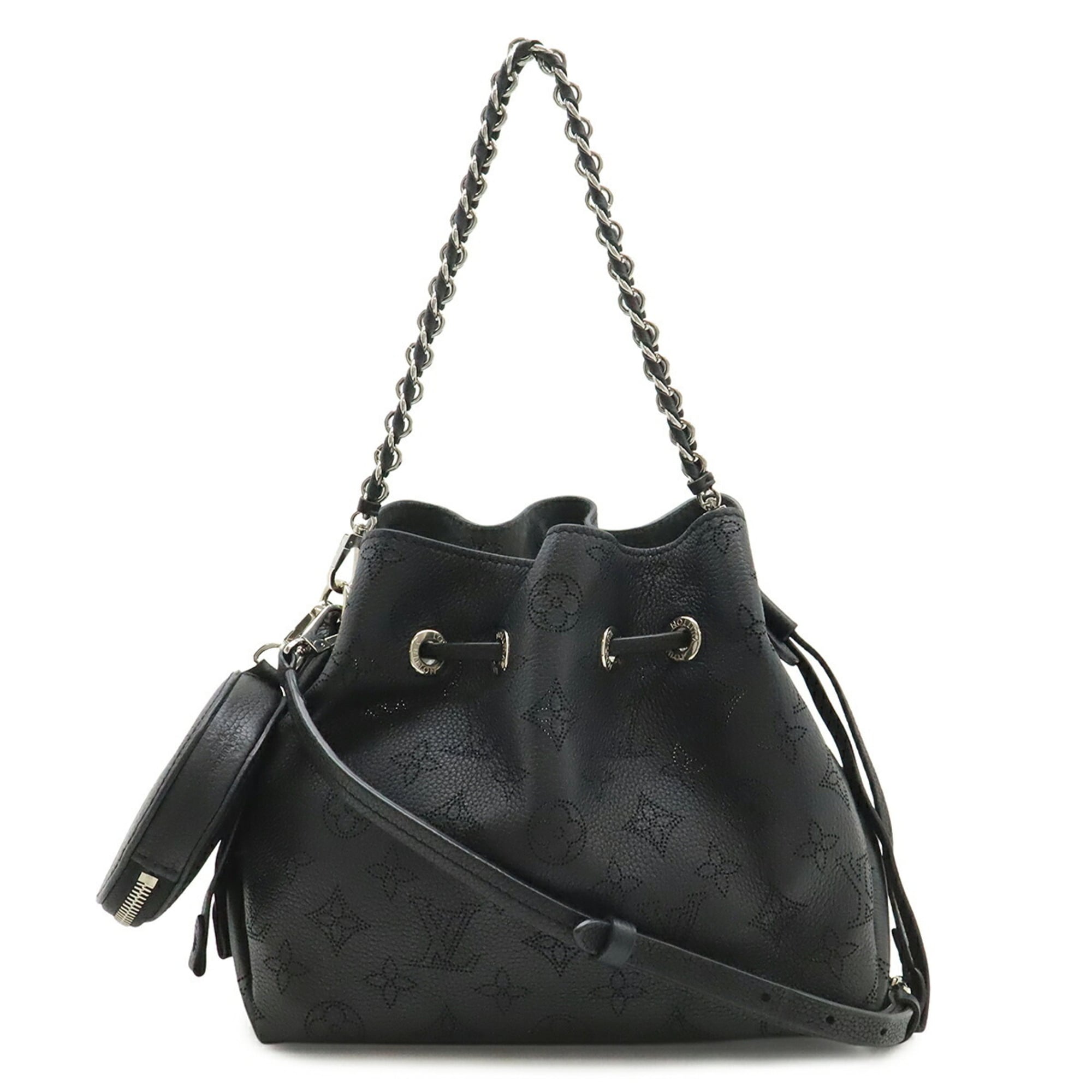 Louis Vuitton Mahina Black Noir Mahina Leather Handbag Shoulder Bag (Pre-Owned)