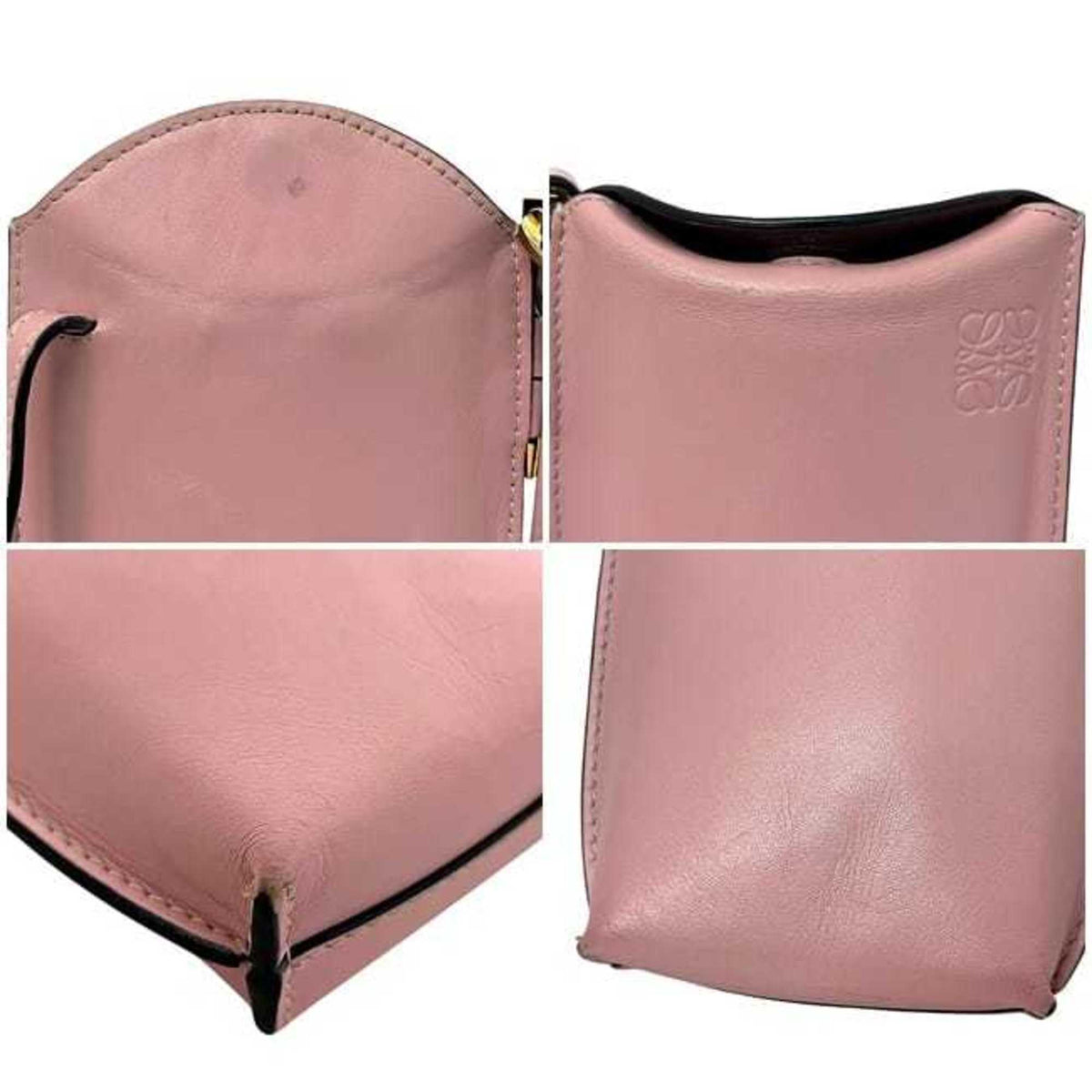 Loewe Pink Leather Pochette Shoulder Bag (Pre-Owned)