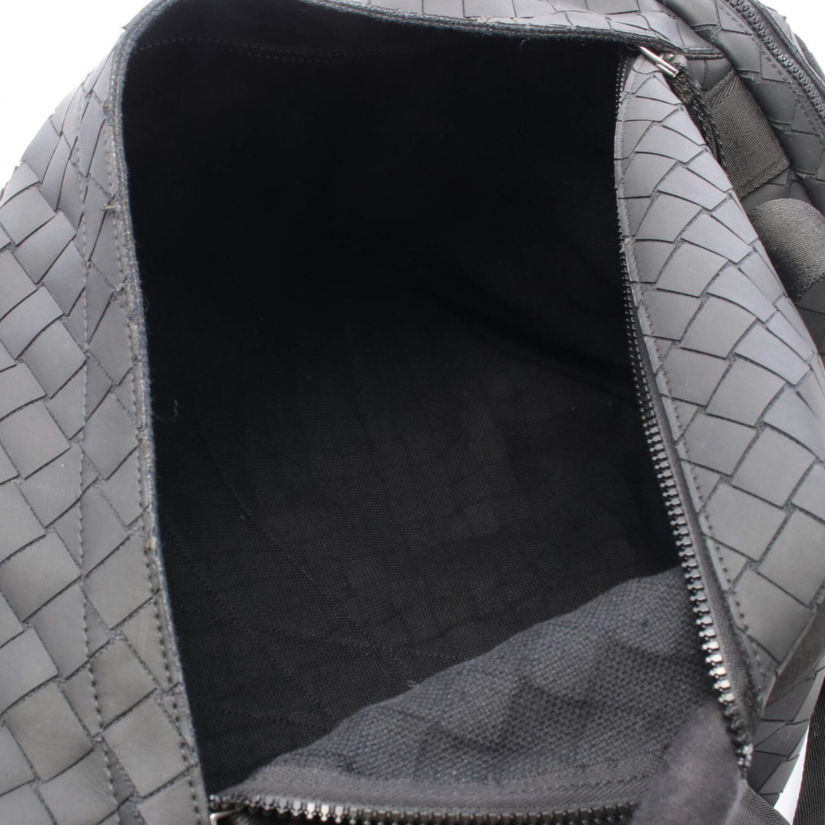 Bottega Veneta Black Rubber Boston Bag Handbag (Pre-Owned)