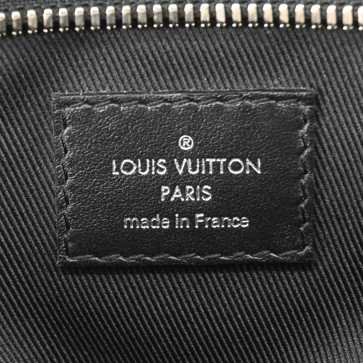 Louis Vuitton Black Navy Jacquard Leather Pouch Tote Bag (Pre-Owned)