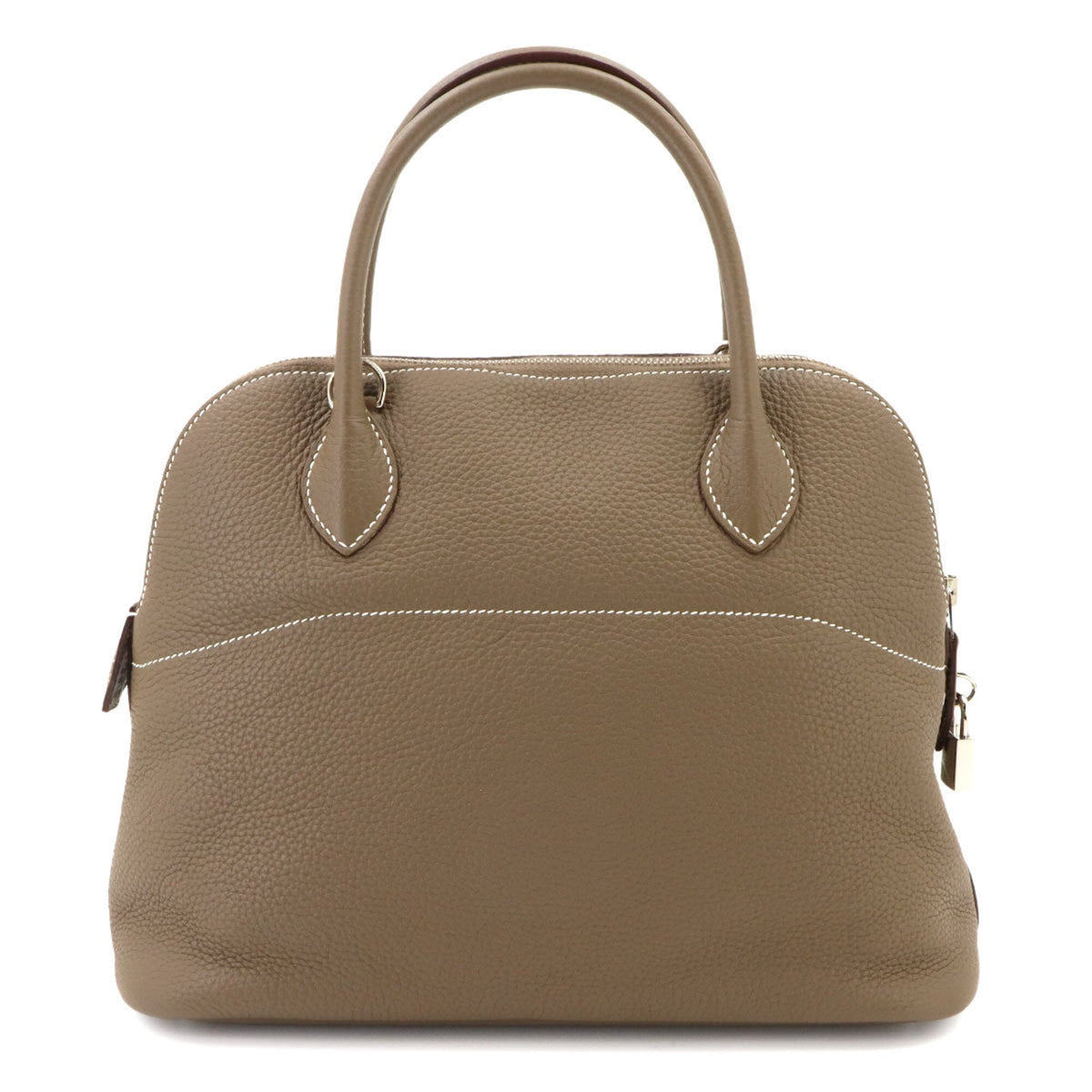 Hermes Etoupe Gray Taurillon Clemence Leather Handbag (Pre-Owned)
