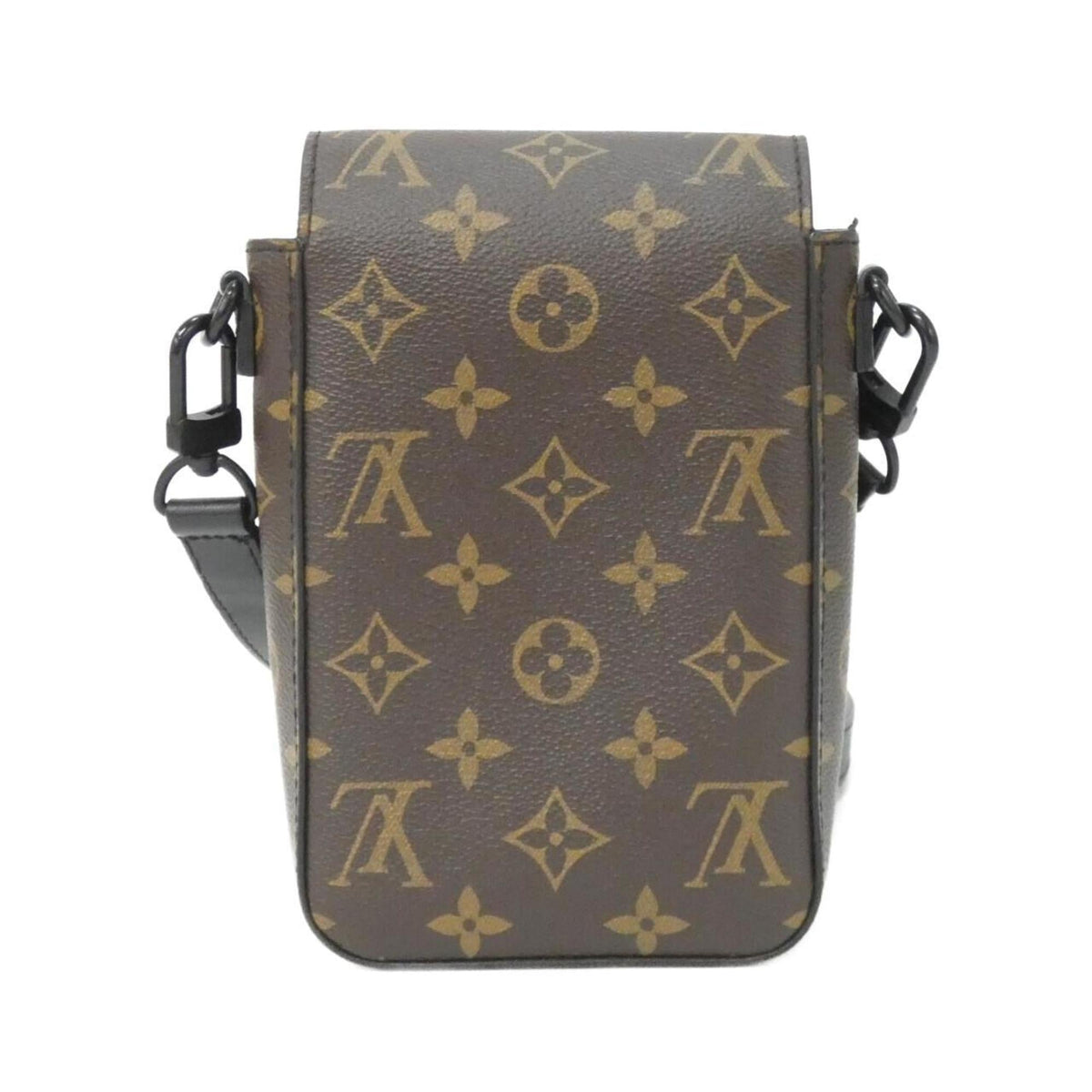 Louis Vuitton Black Marron Coated Canvas Shoulder Bag (Pre-Owned)