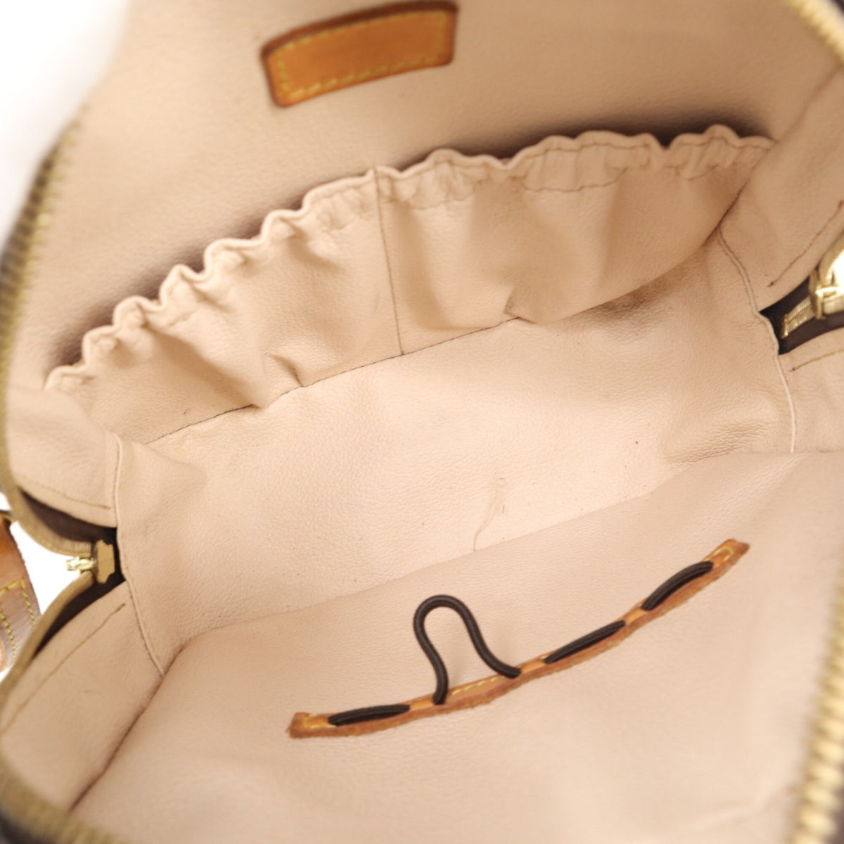 Louis Vuitton Monogram Beige Brown Coated Canvas Leather Handbag (Pre-Owned)