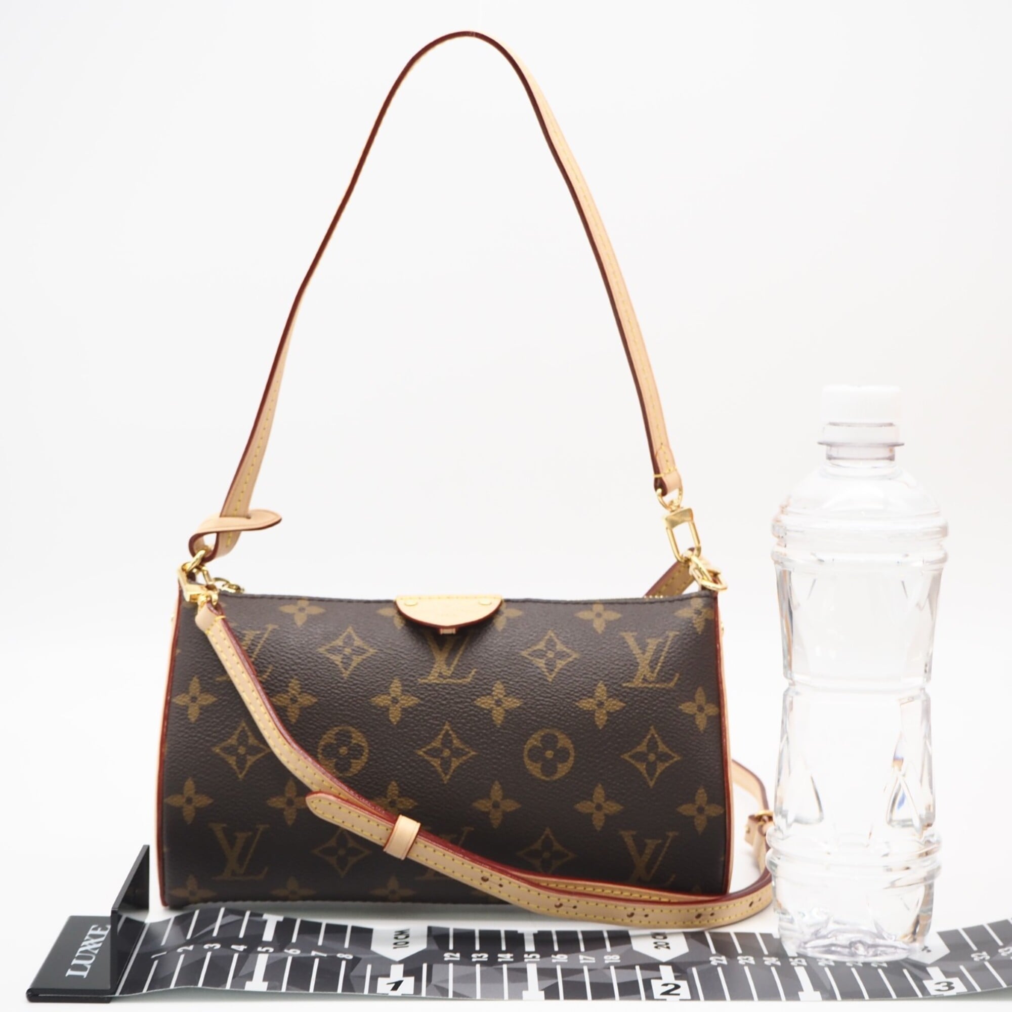Louis Vuitton Beige Brown Monogram Monogram Handbag Pochette (Pre-Owned)