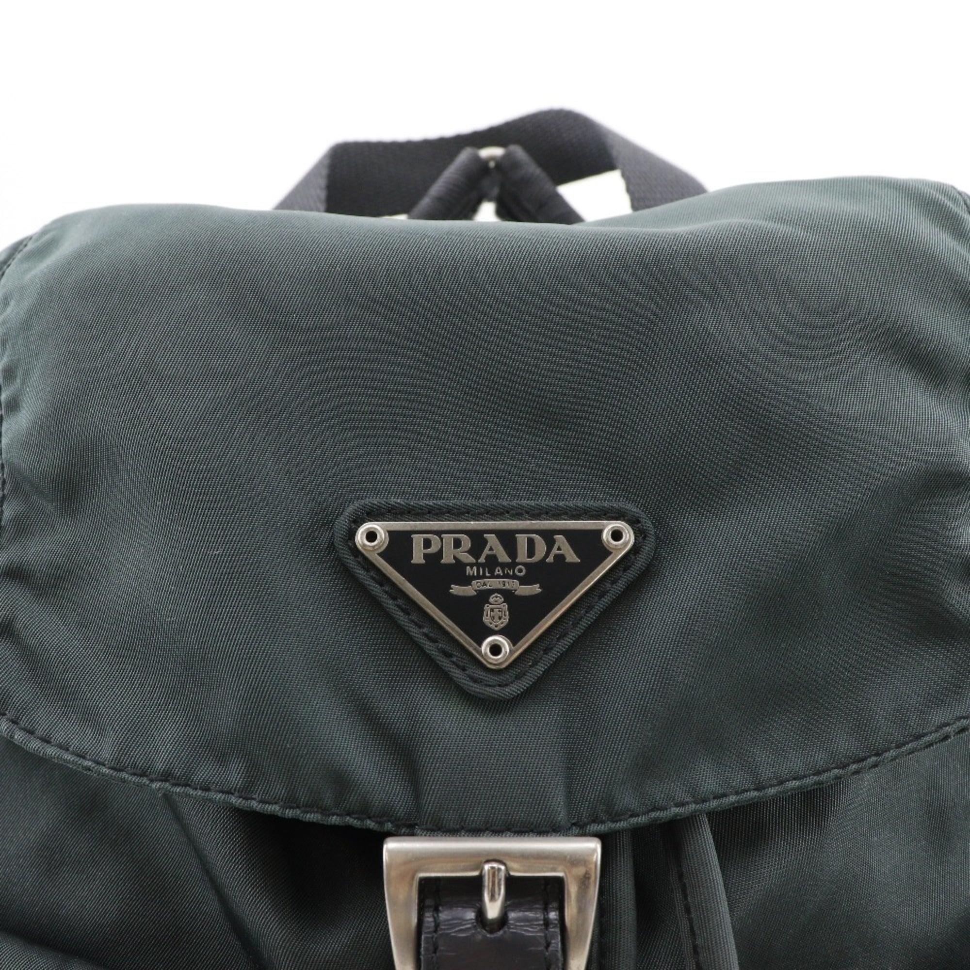 Prada Green Nylon Backpack (Pre-Owned)