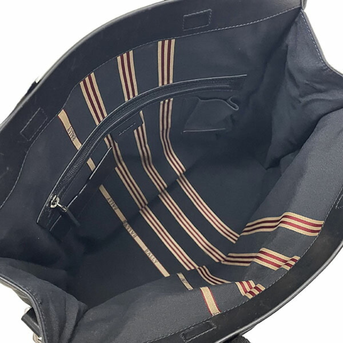 Bally Black Leather Handbag Shoulder Bag Tote Bag (Pre-Owned)