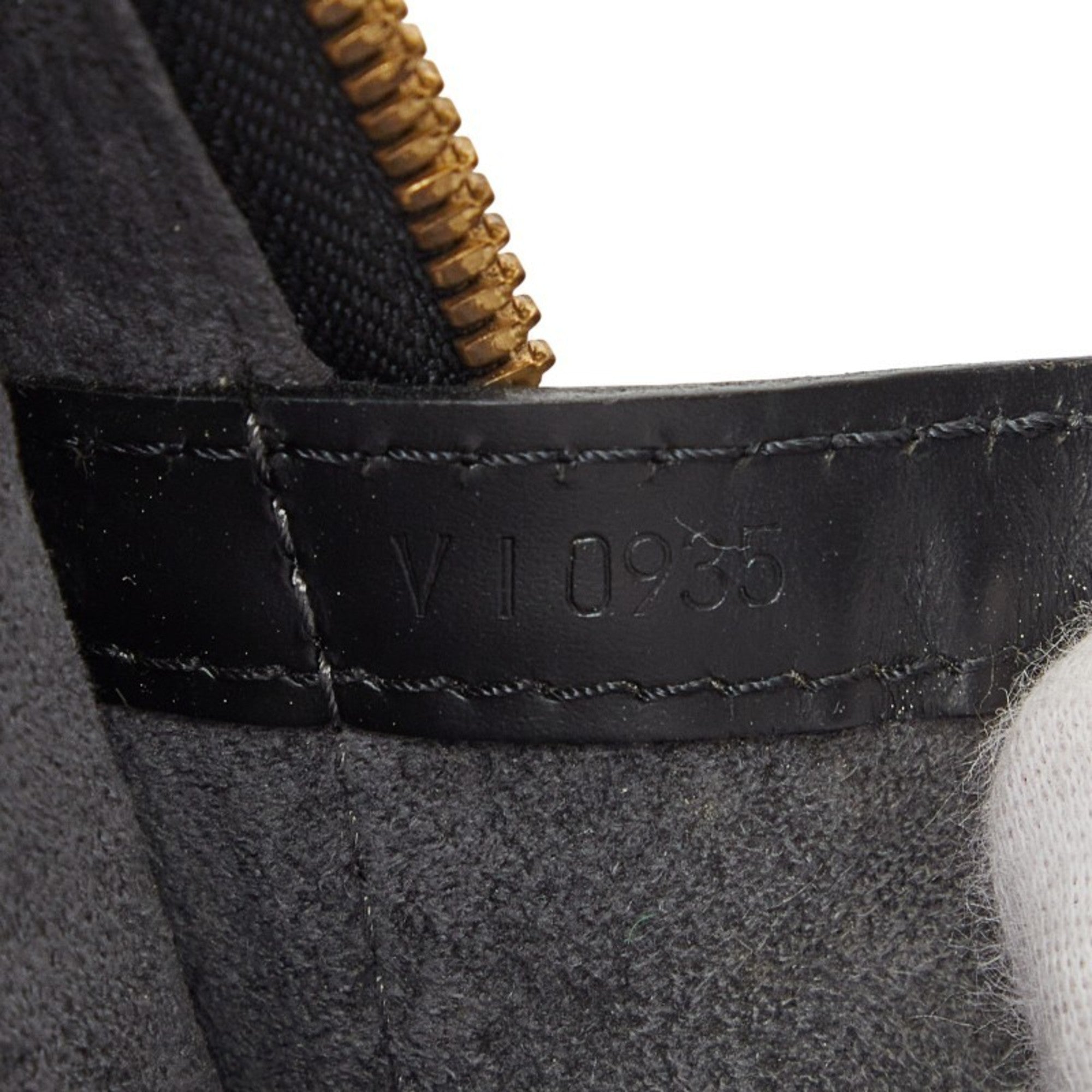 Louis Vuitton Black Noir Leather Backpack (Pre-Owned)