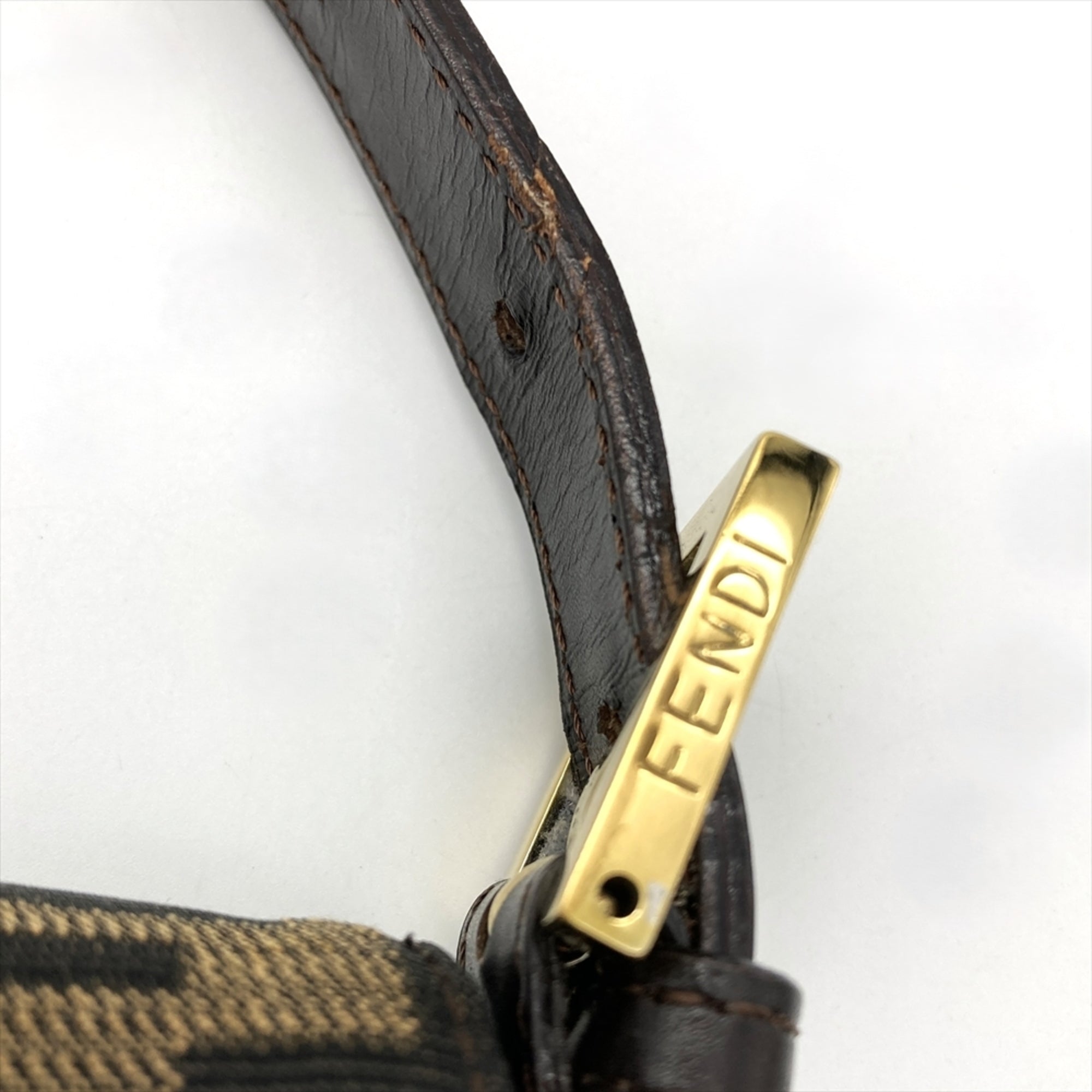 Fendi Brown Canvas Shoulder Bag (Pre-Owned)