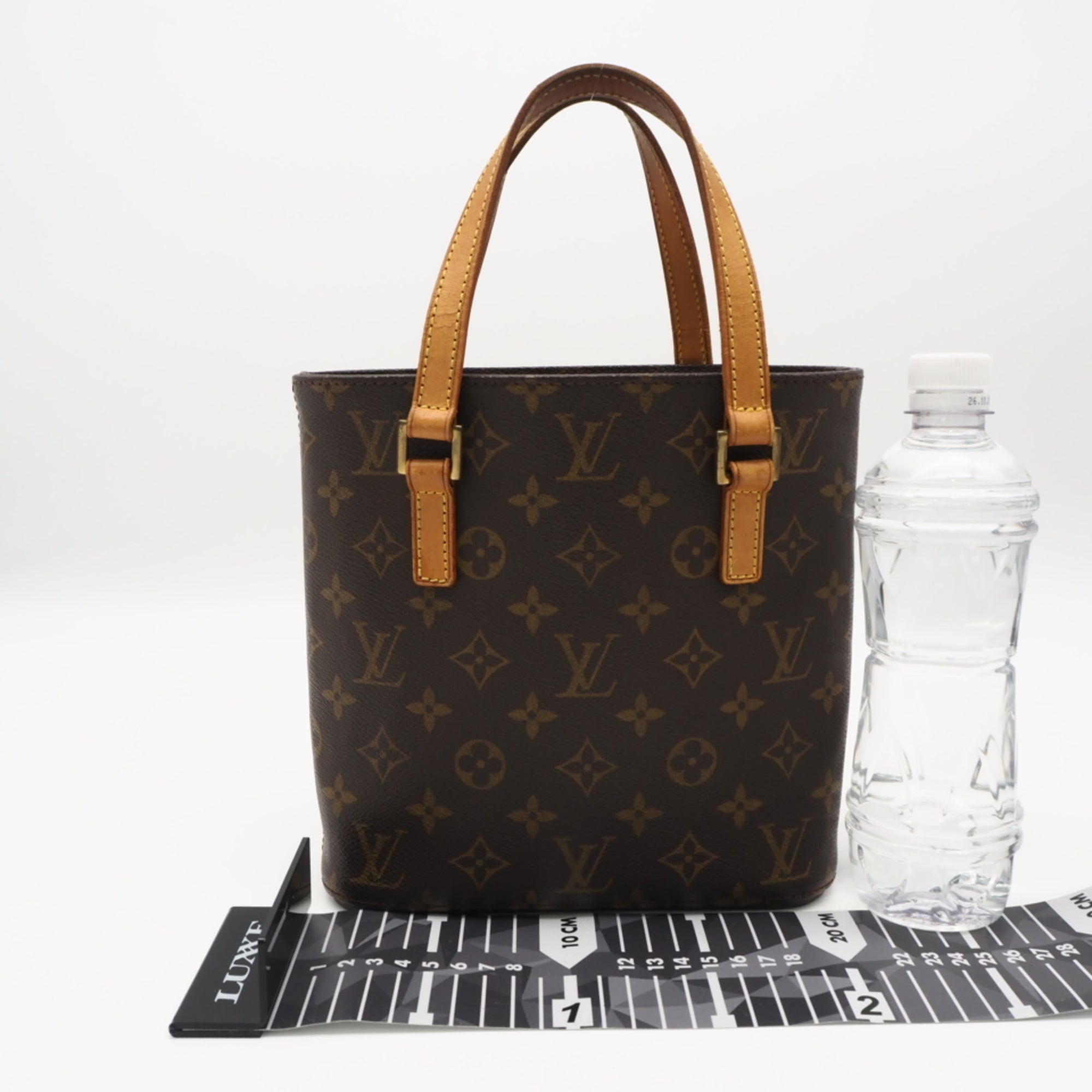 Louis Vuitton Monogram Beige Brown Coated Canvas Leather Handbag (Pre-Owned)