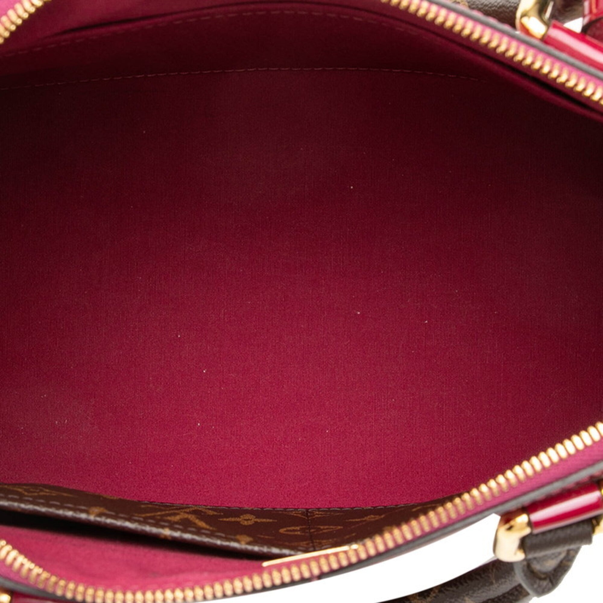 Louis Vuitton Brown Purple Patent Leather Handbag Shoulder Bag (Pre-Owned)