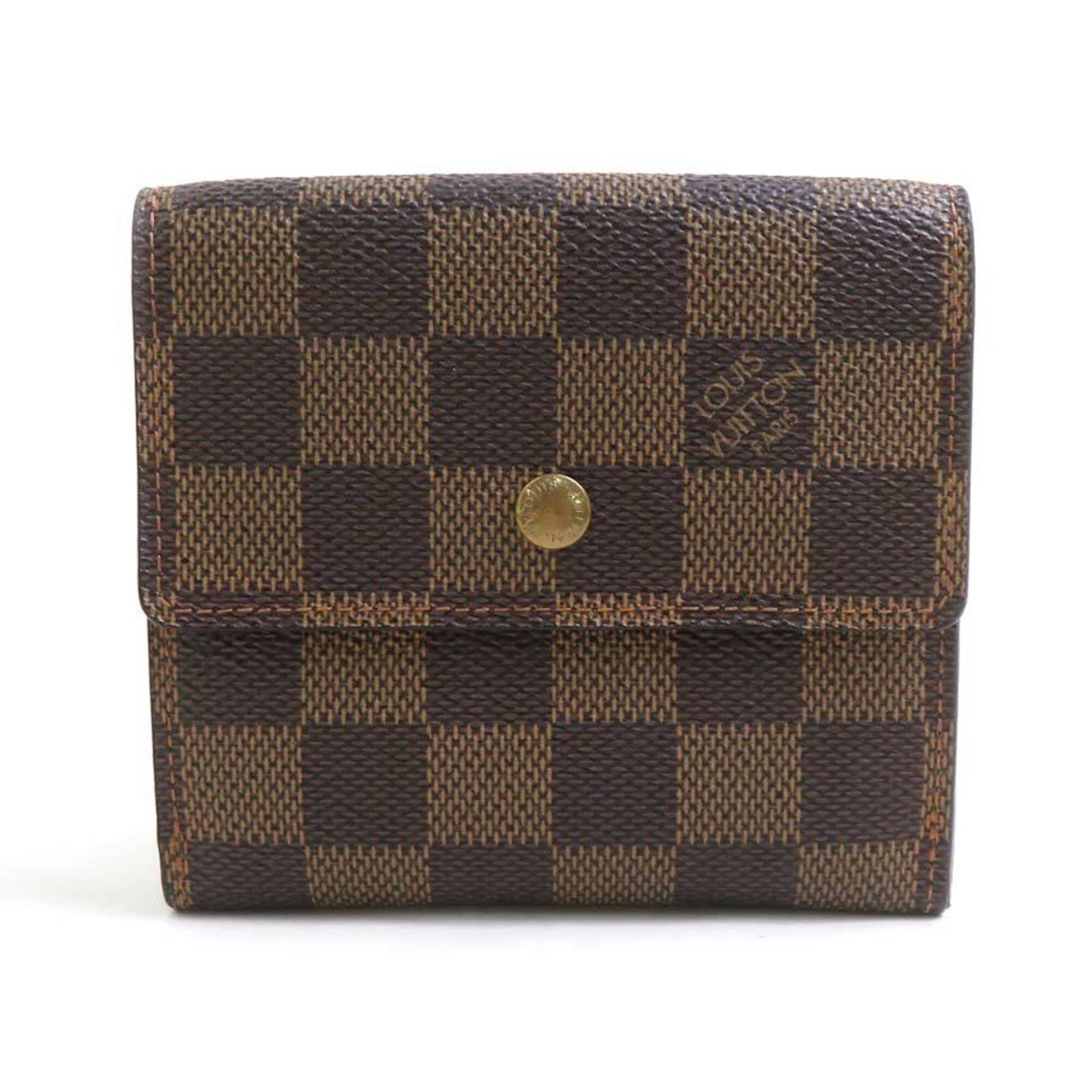 Louis Vuitton Damier Canvas Ebene Damier Canvas Wallet (Bi-Fold) (Pre-Owned)