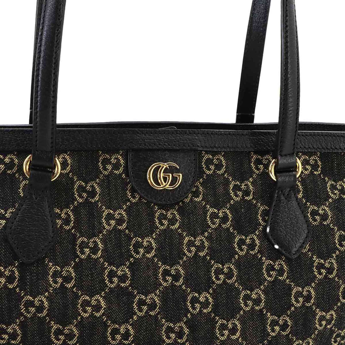 Gucci Ophidia Black Jacquard Handbag Tote Bag (Pre-Owned)