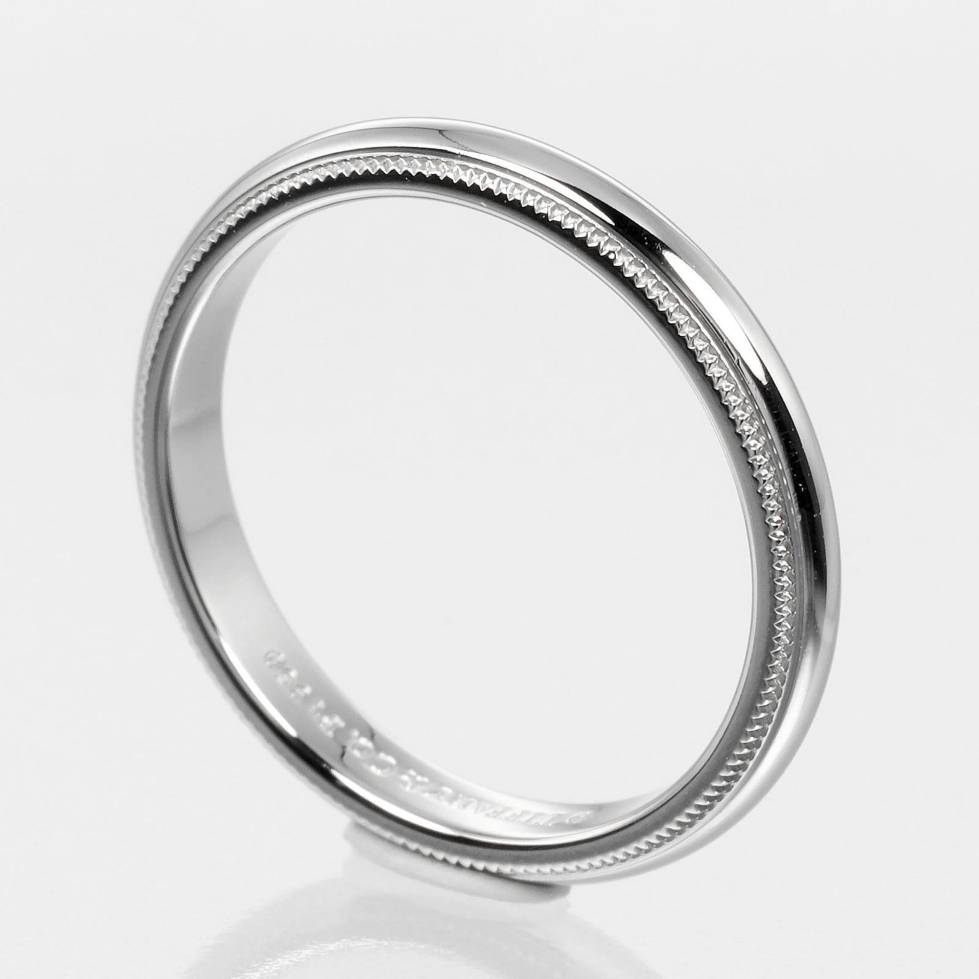 Tiffany Platinum Platinum 950 Band Ring (Pre-Owned)