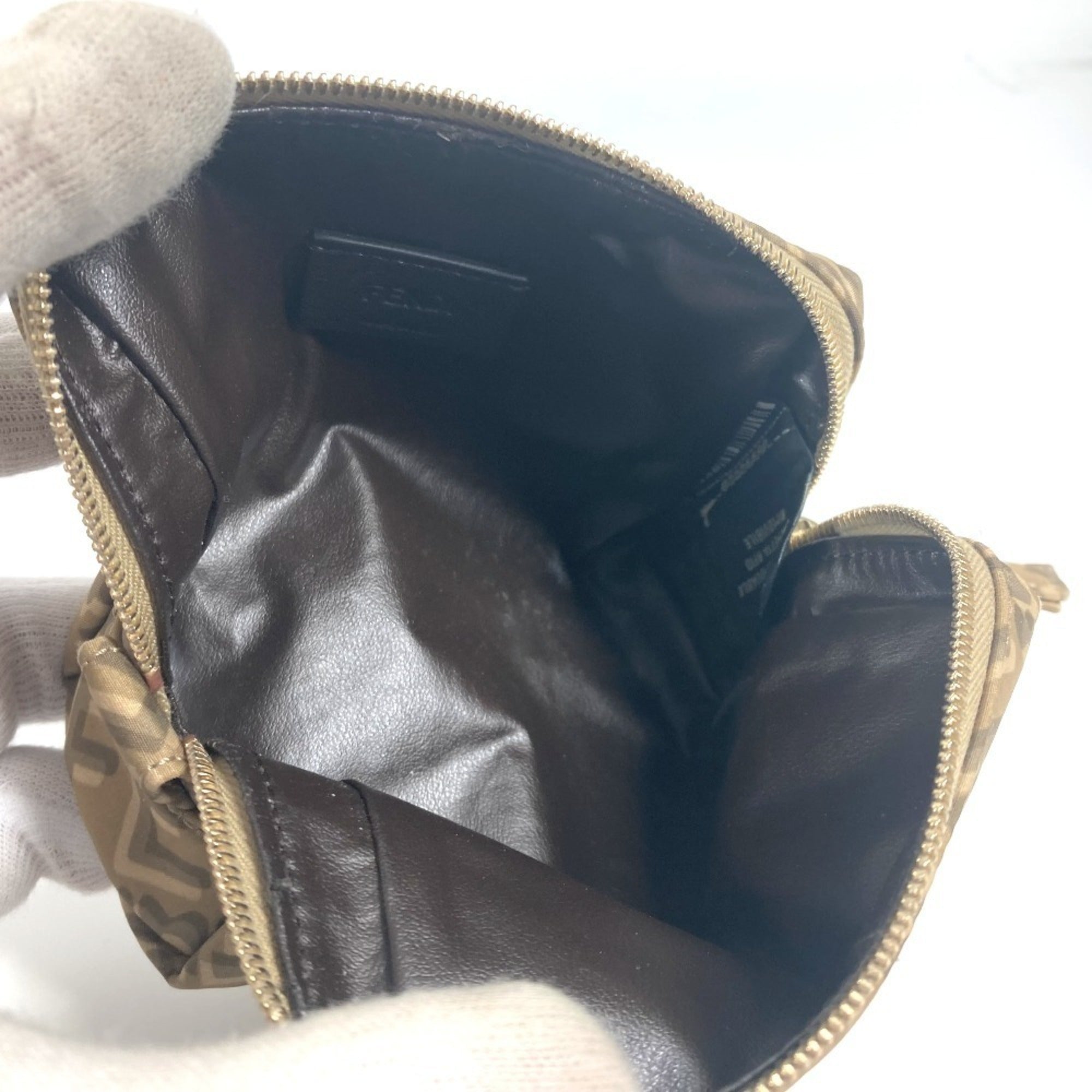 Fendi Beige Nylon Pouch (Pre-Owned)