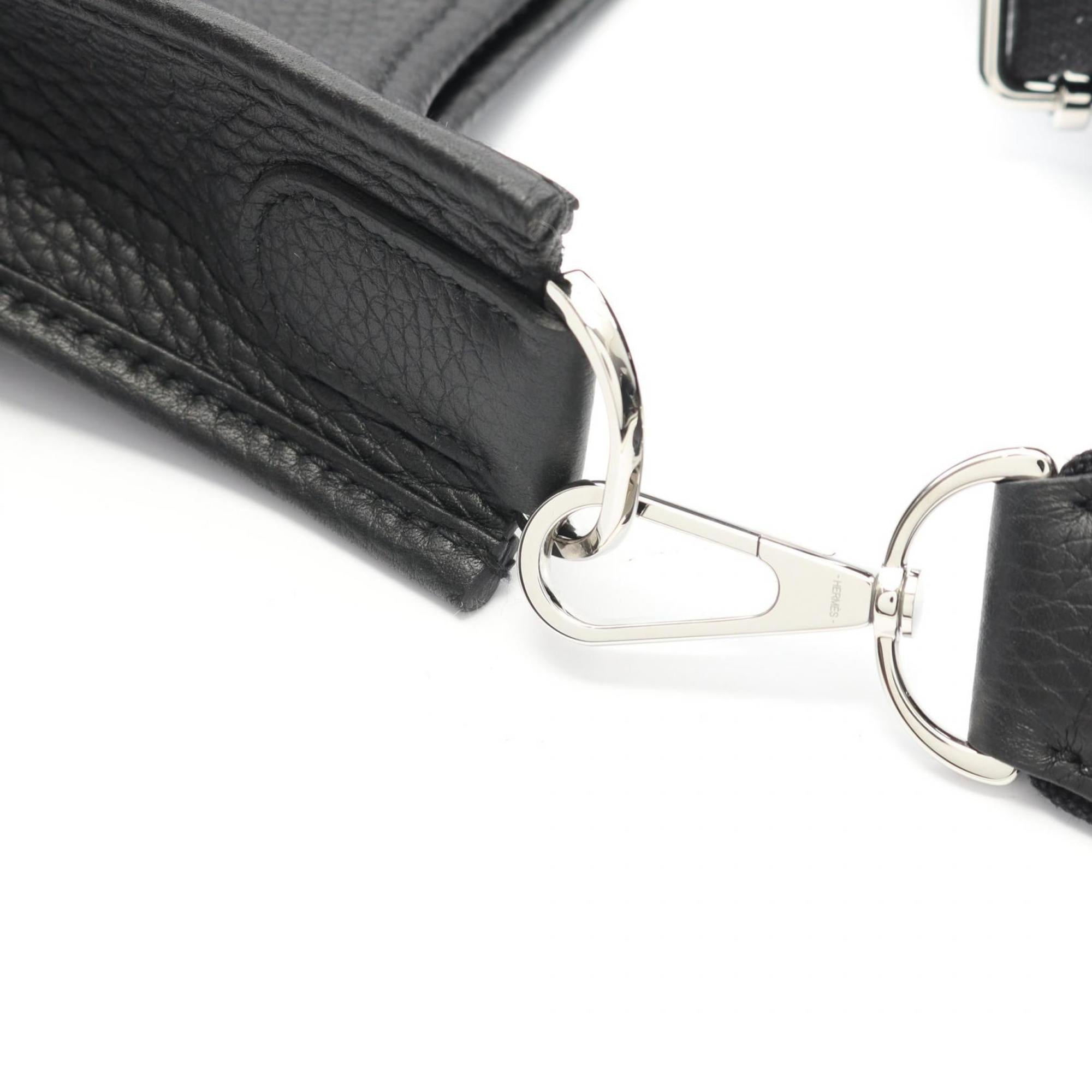 Hermes Black Taurillon Clemence Leather Leather Shoulder Bag (Pre-Owned)
