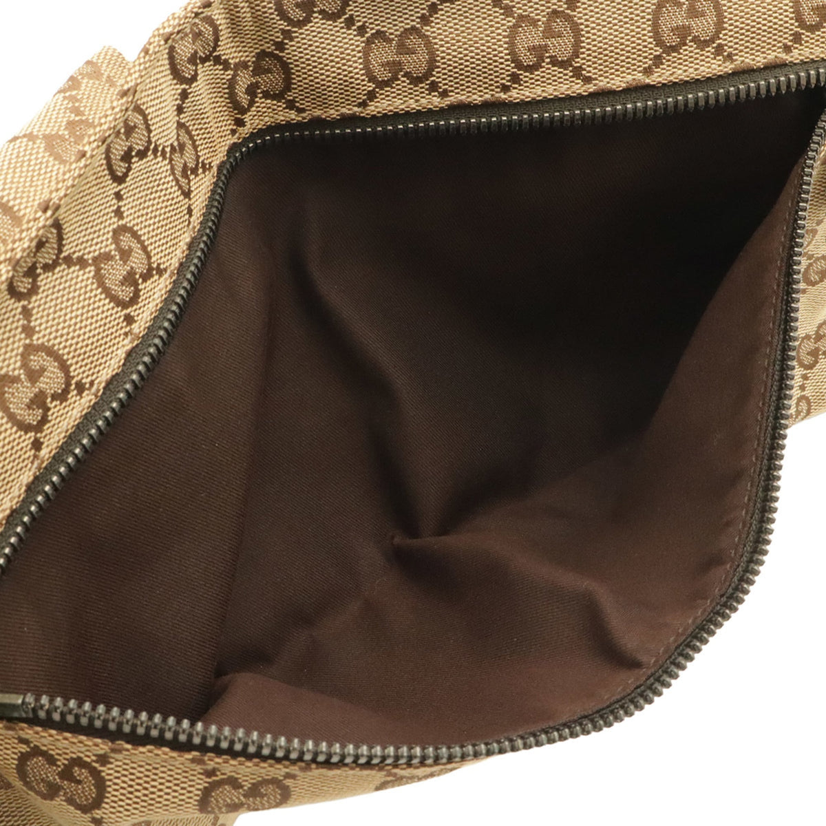 Gucci Gg Canvas Beige Dark Brown Green Khaki Red Color Canvas Leather Pouch Sling Bag (Pre-Owned)