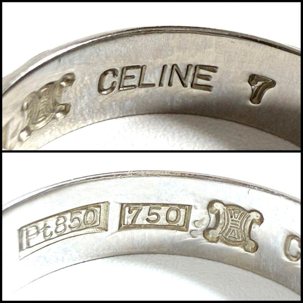 Celine Yellow Gold (18K) Platinum 950 Band Ring (Pre-Owned)