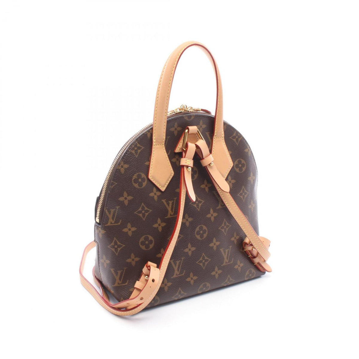 Louis Vuitton Brown Pvc Leather Backpack Handbag (Pre-Owned)