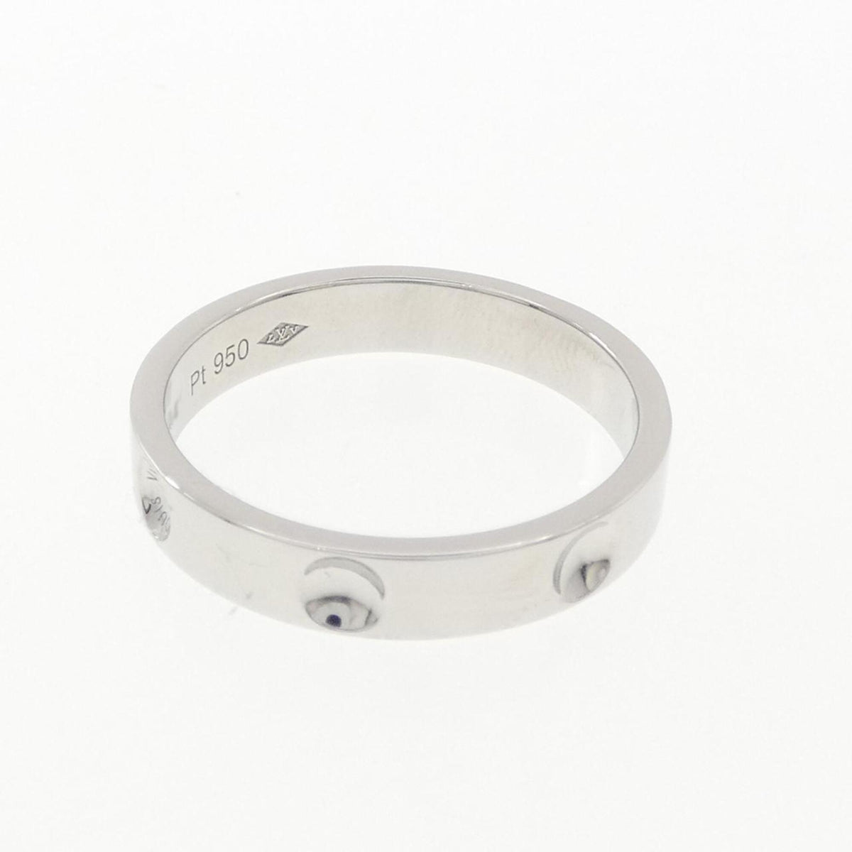 Louis Vuitton Platinum Platinum 950 Band Ring (Pre-Owned)