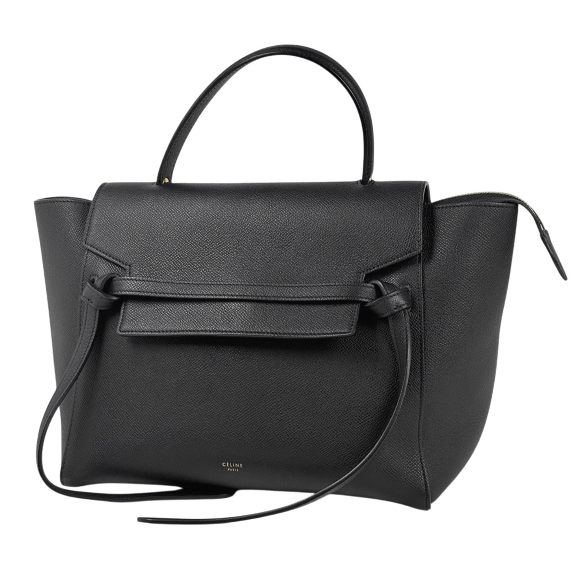 Celine Black Leather Handbag Shoulder Bag (Pre-Owned)