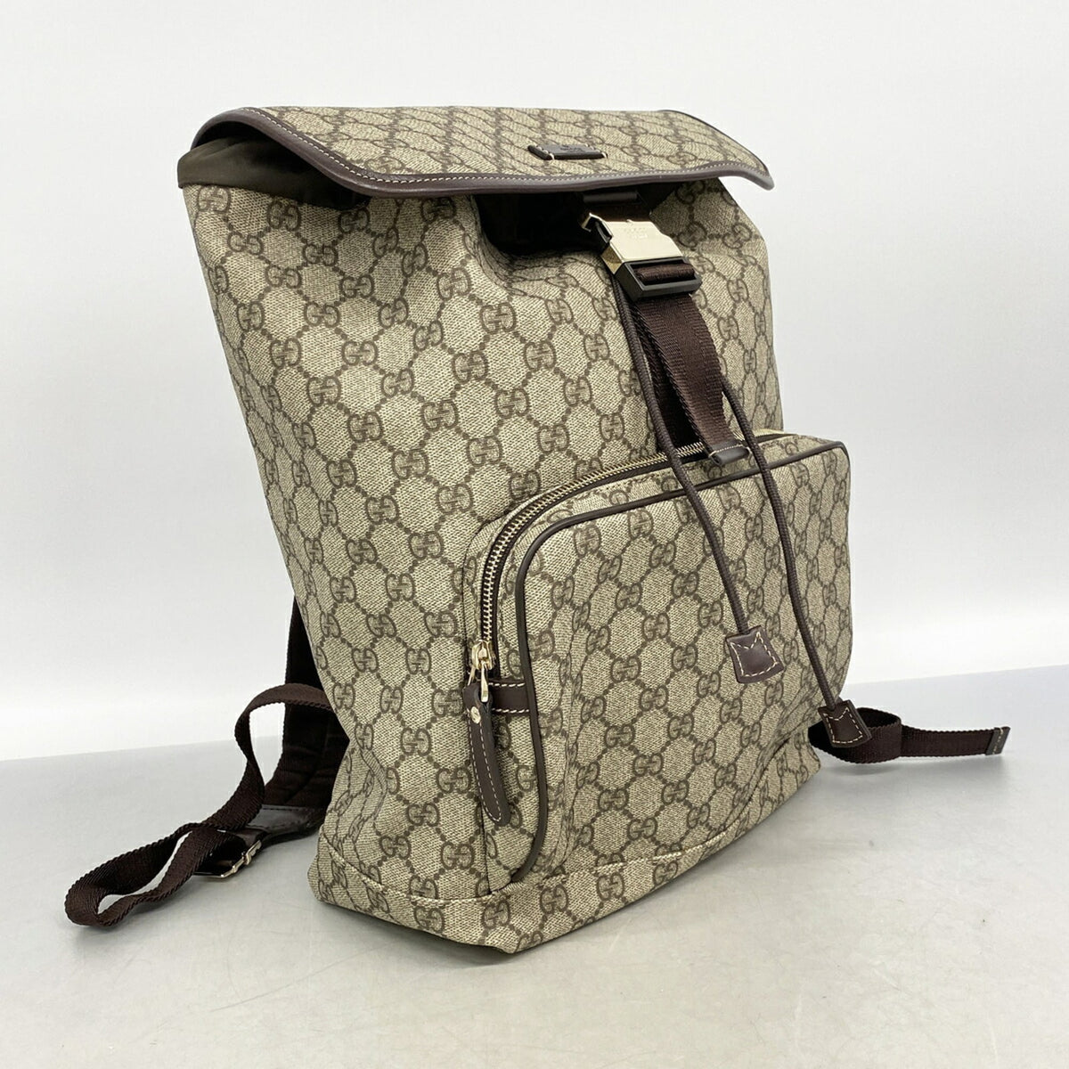 Gucci Beige Brown Pvc Backpack (Pre-Owned)