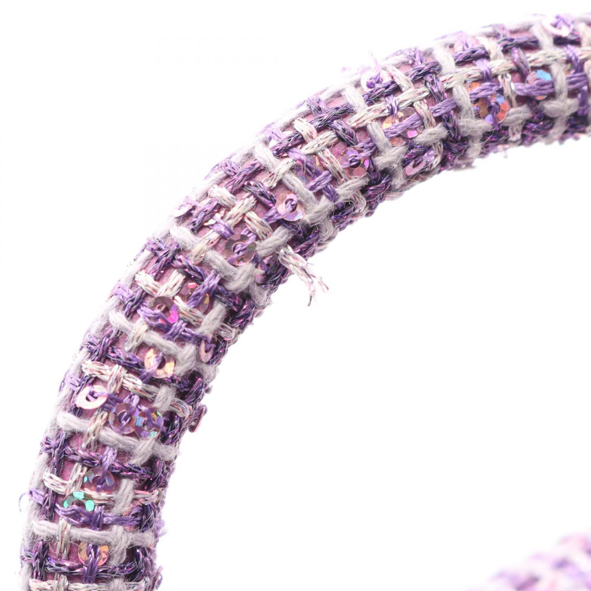 Chanel Purple Fabric Shoulder Bag (Pre-Owned)