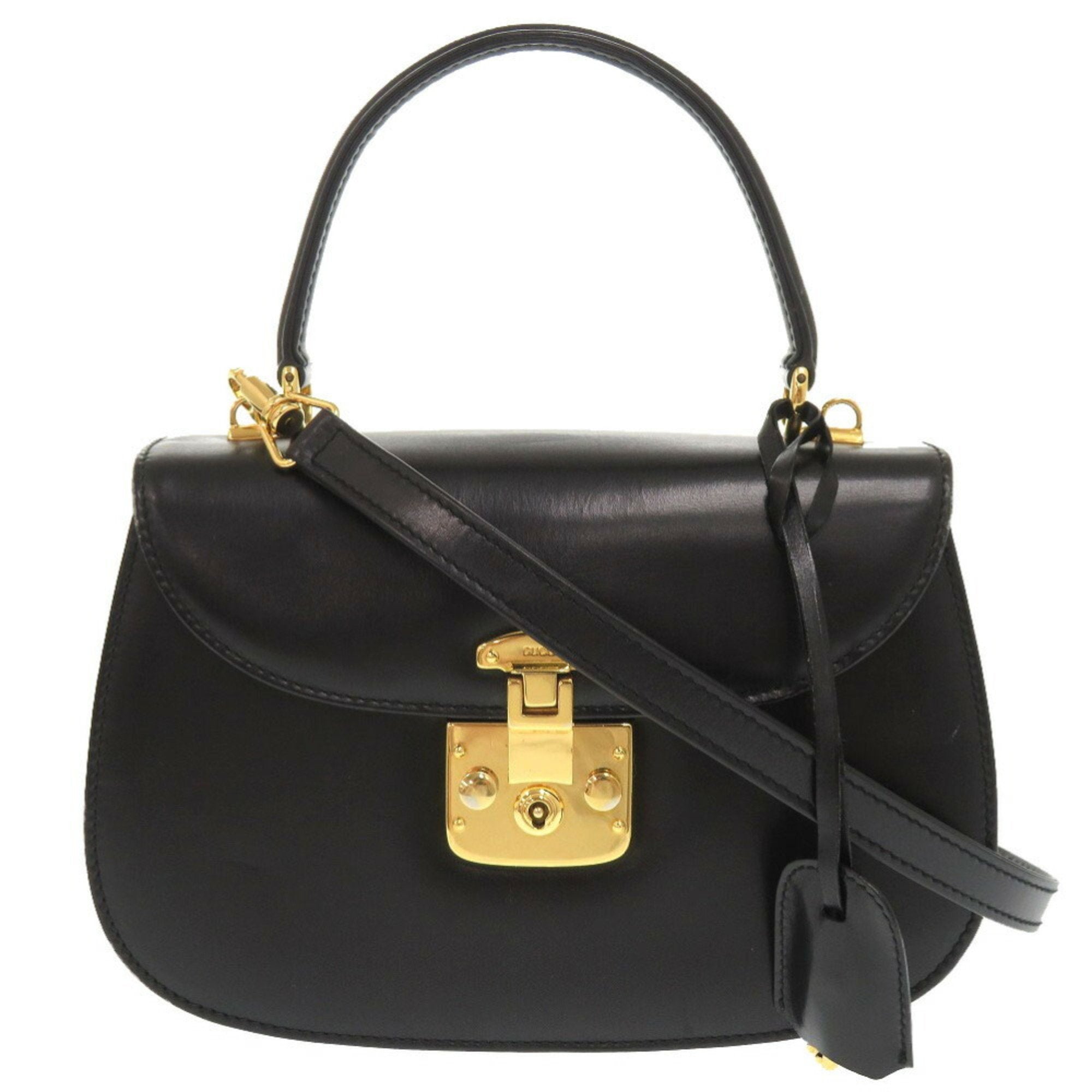 Gucci Black Leather Handbag (Pre-Owned)