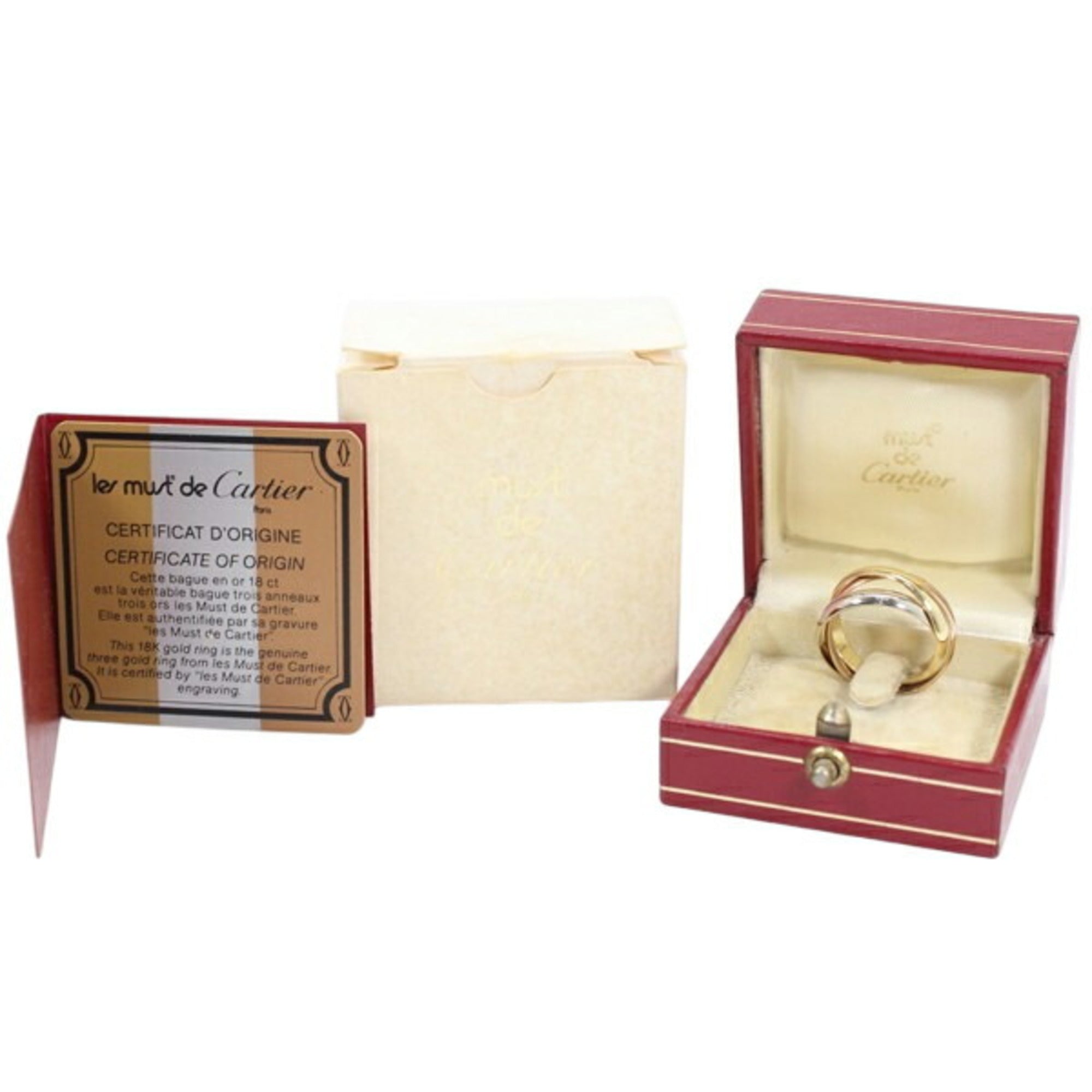Cartier Pink Gold White Gold Yellow Gold Yellow Gold (18K) Pink Gold (18K) White Gold (18K) Band Ring (Pre-Owned)