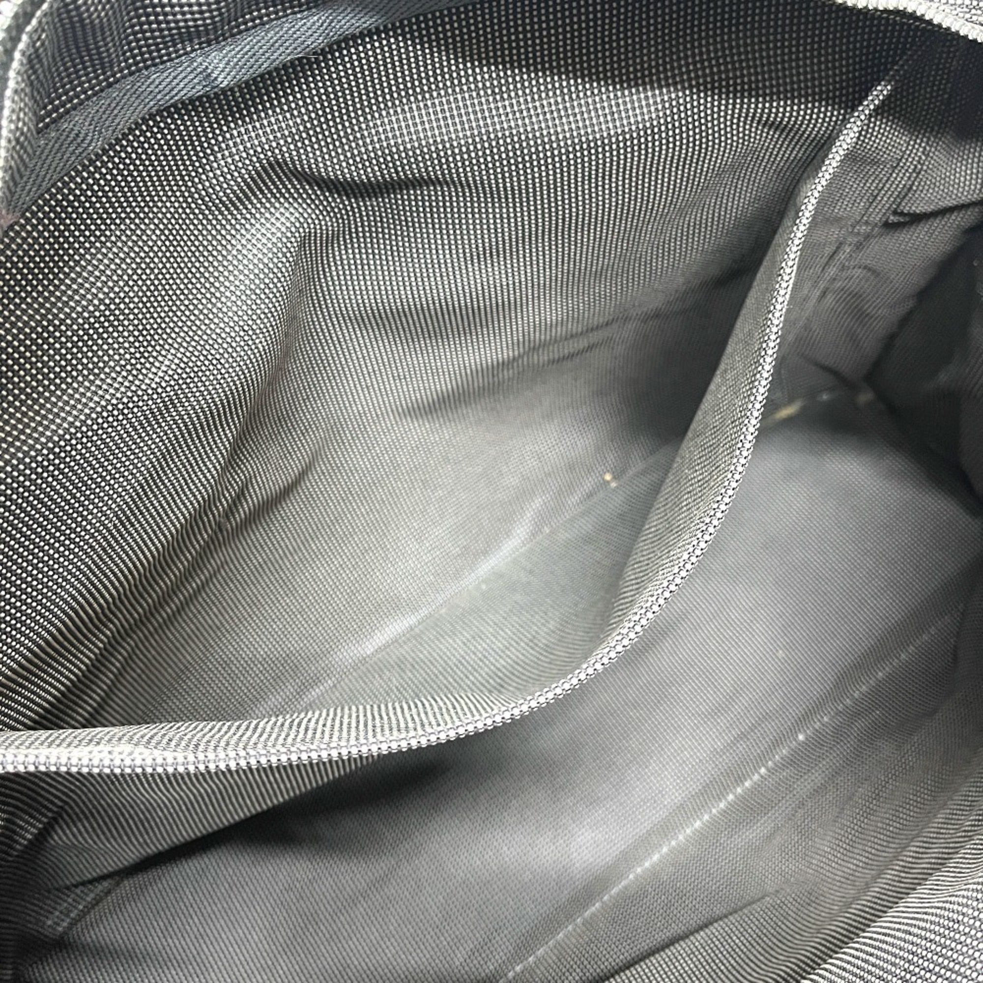 Hermes Gray Canvas Handbag Tote Bag (Pre-Owned)